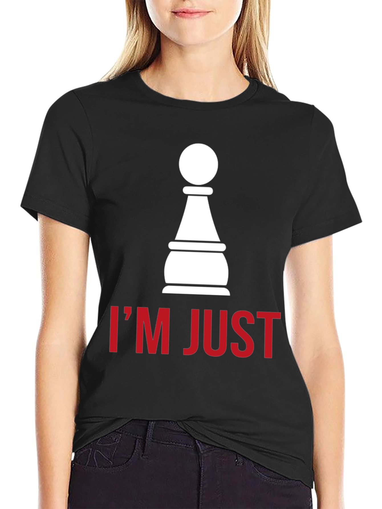 Black Chess Pawn T-Shirt - I'm Just a Pawn view 2