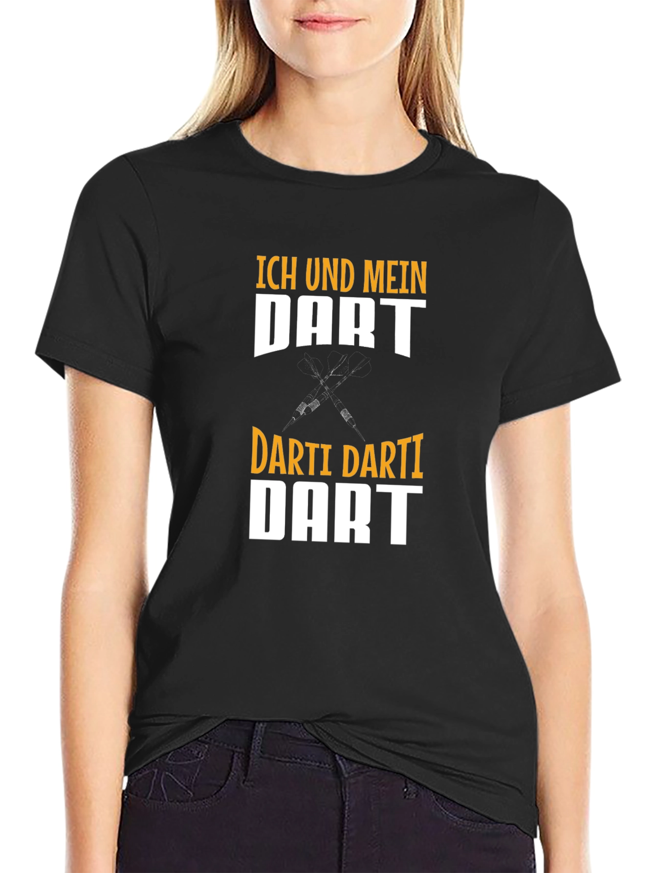 Black Ich Und Mein Dart T-Shirt - Dart Player Gift view 2