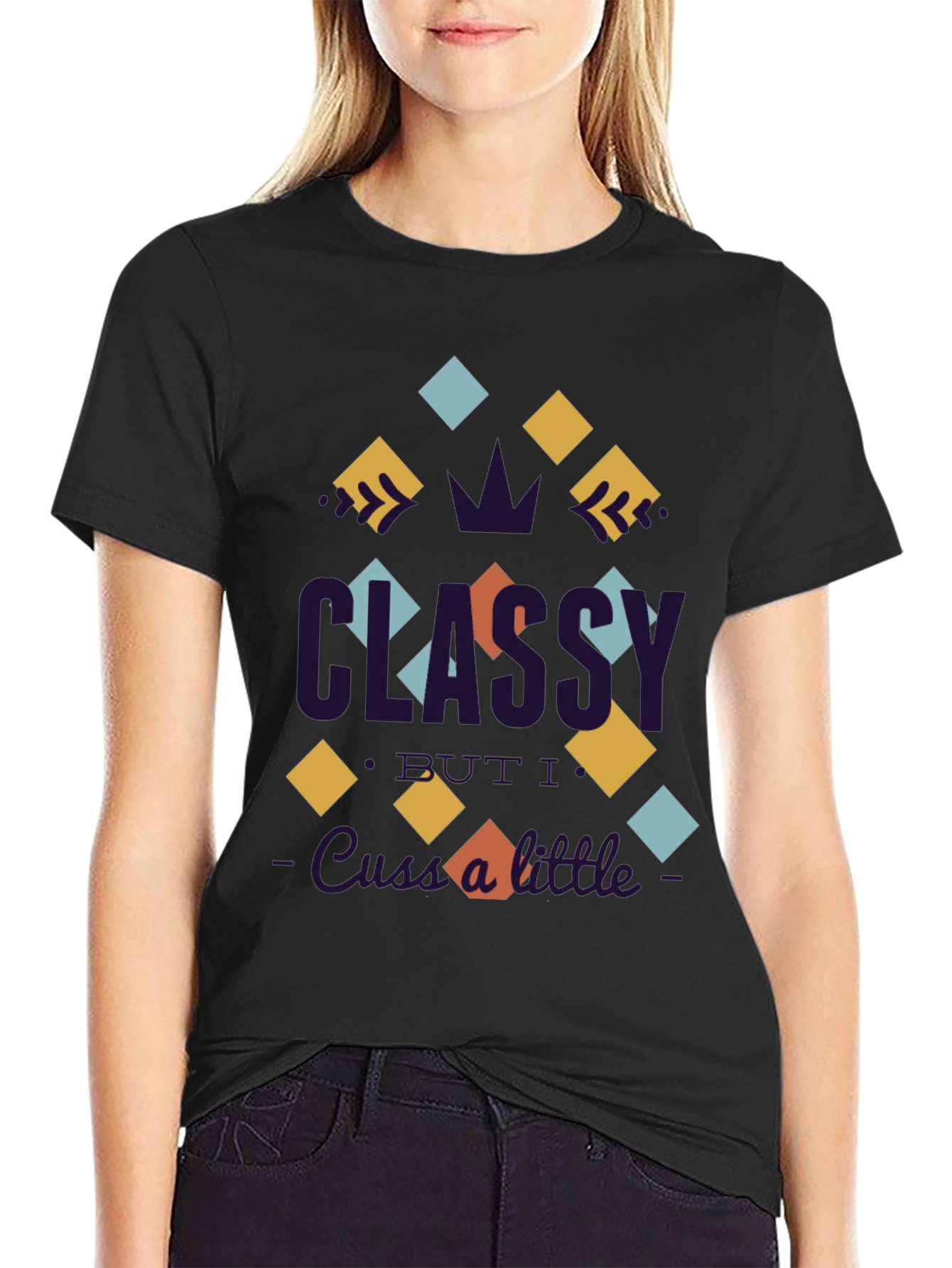 Black Classy Graphic Tee -  Unique Design view 2