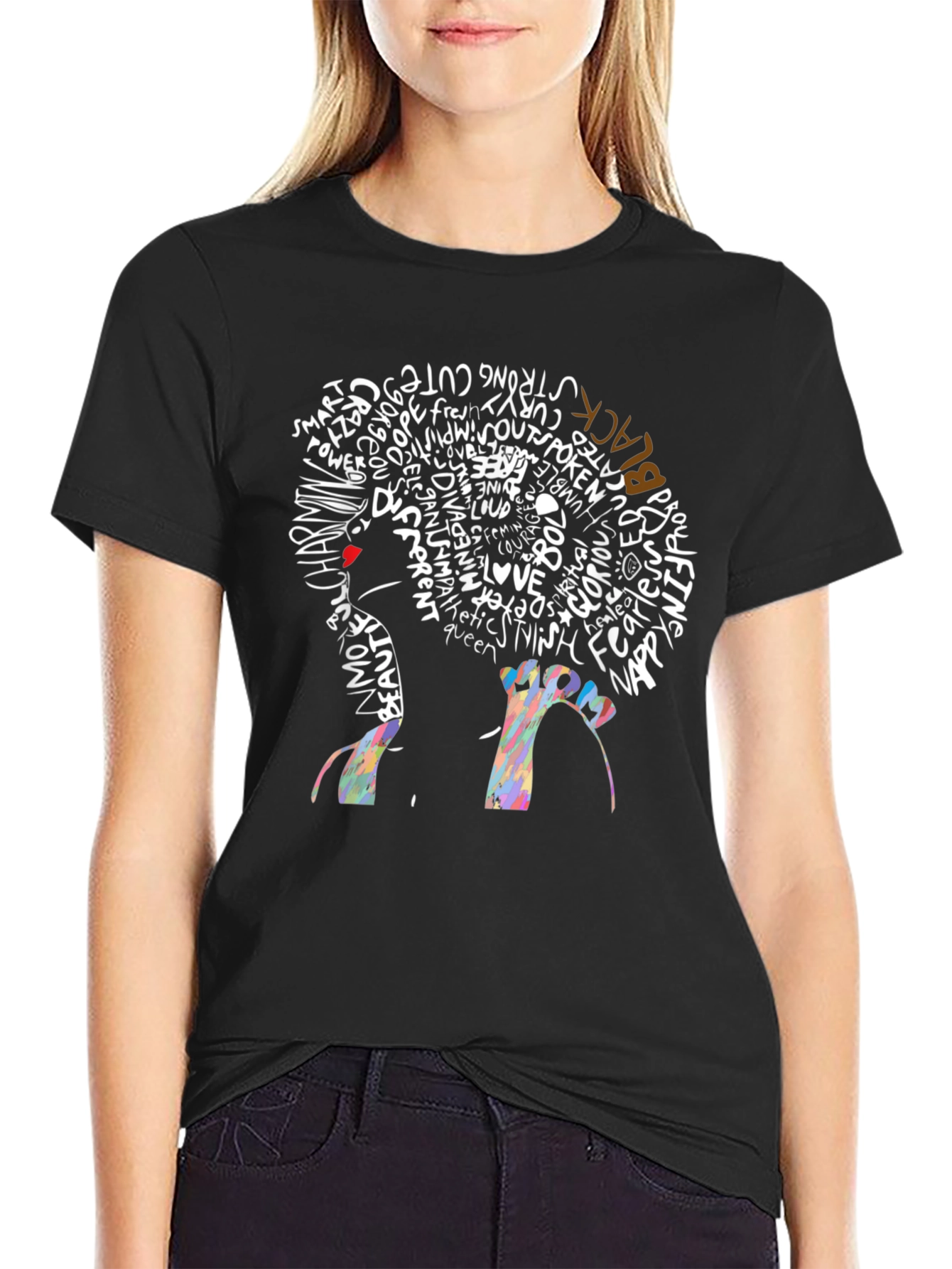 Black Empowered Black Woman Graphic Tee view 2