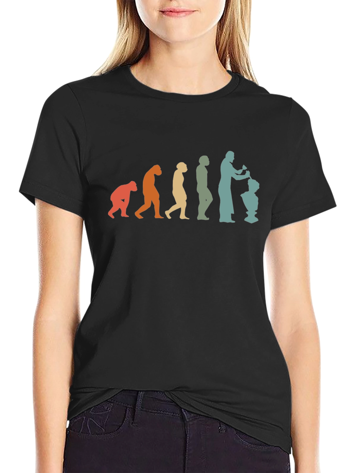Black Evolution of Art T-Shirt view 2