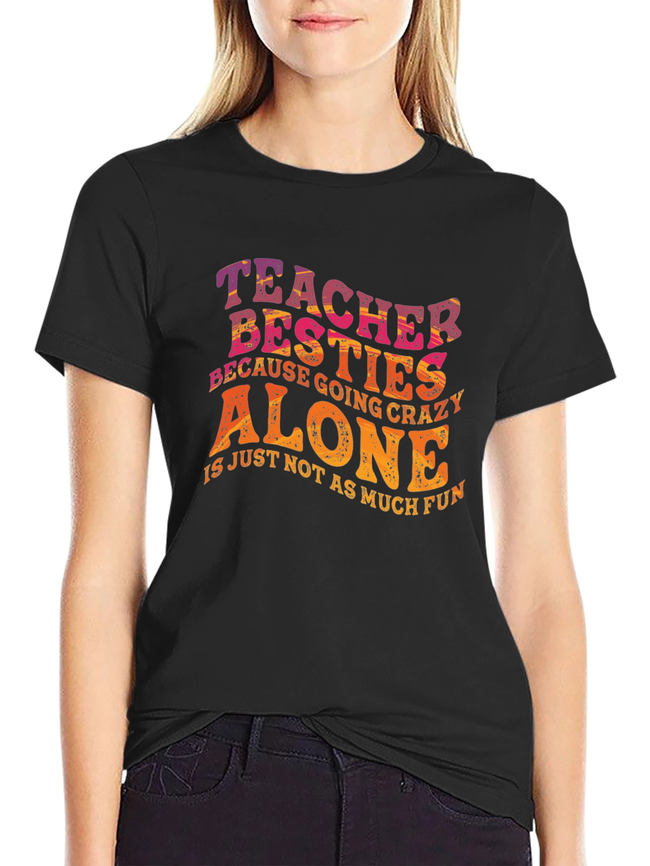 Teacher Besties Graphic T-Shirt - 2