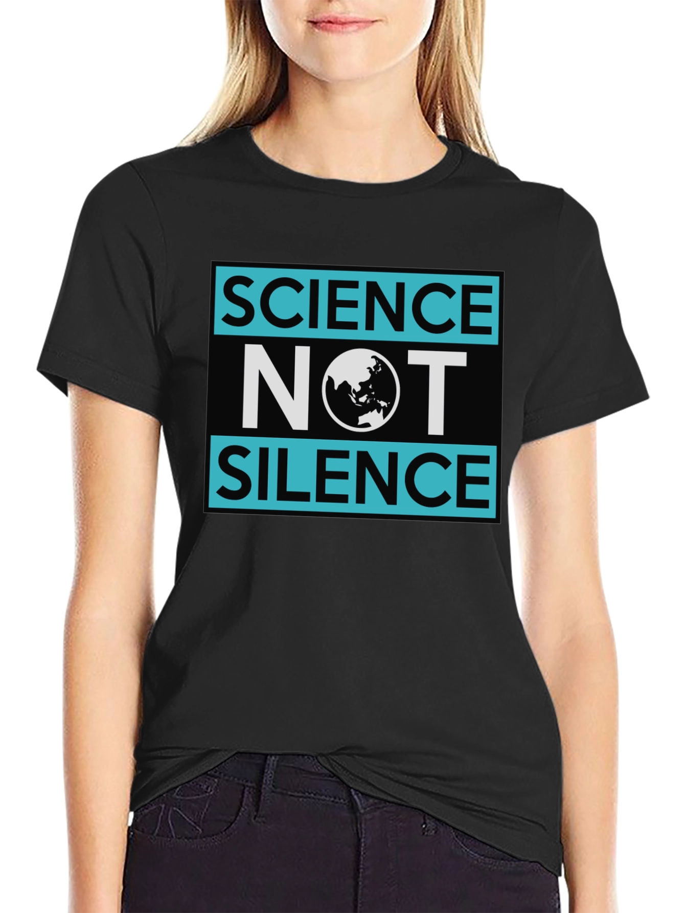Black Science Not Silence Graphic Tee view 2