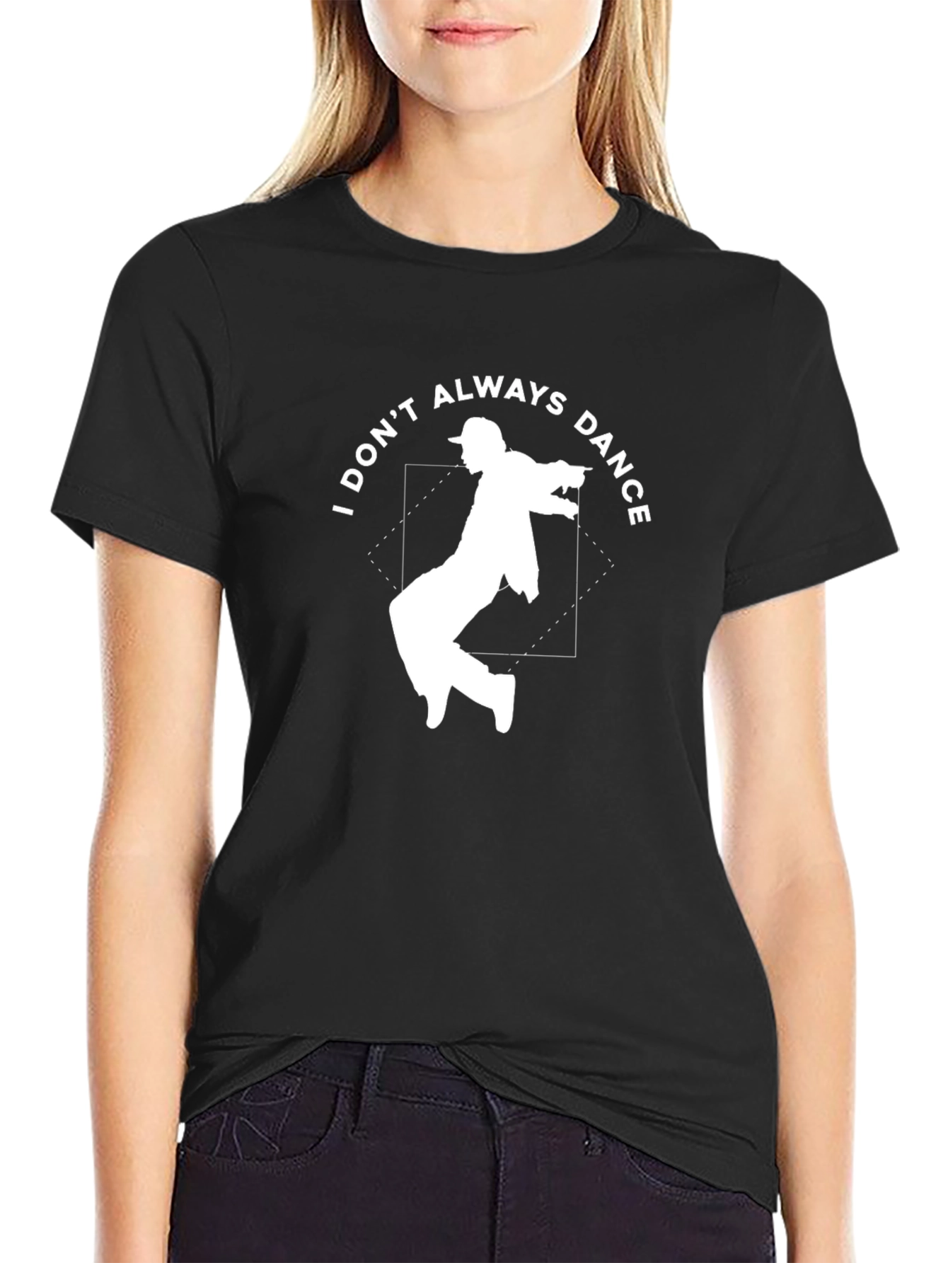 Black I Don't Always Dance Graphic Tee view 2
