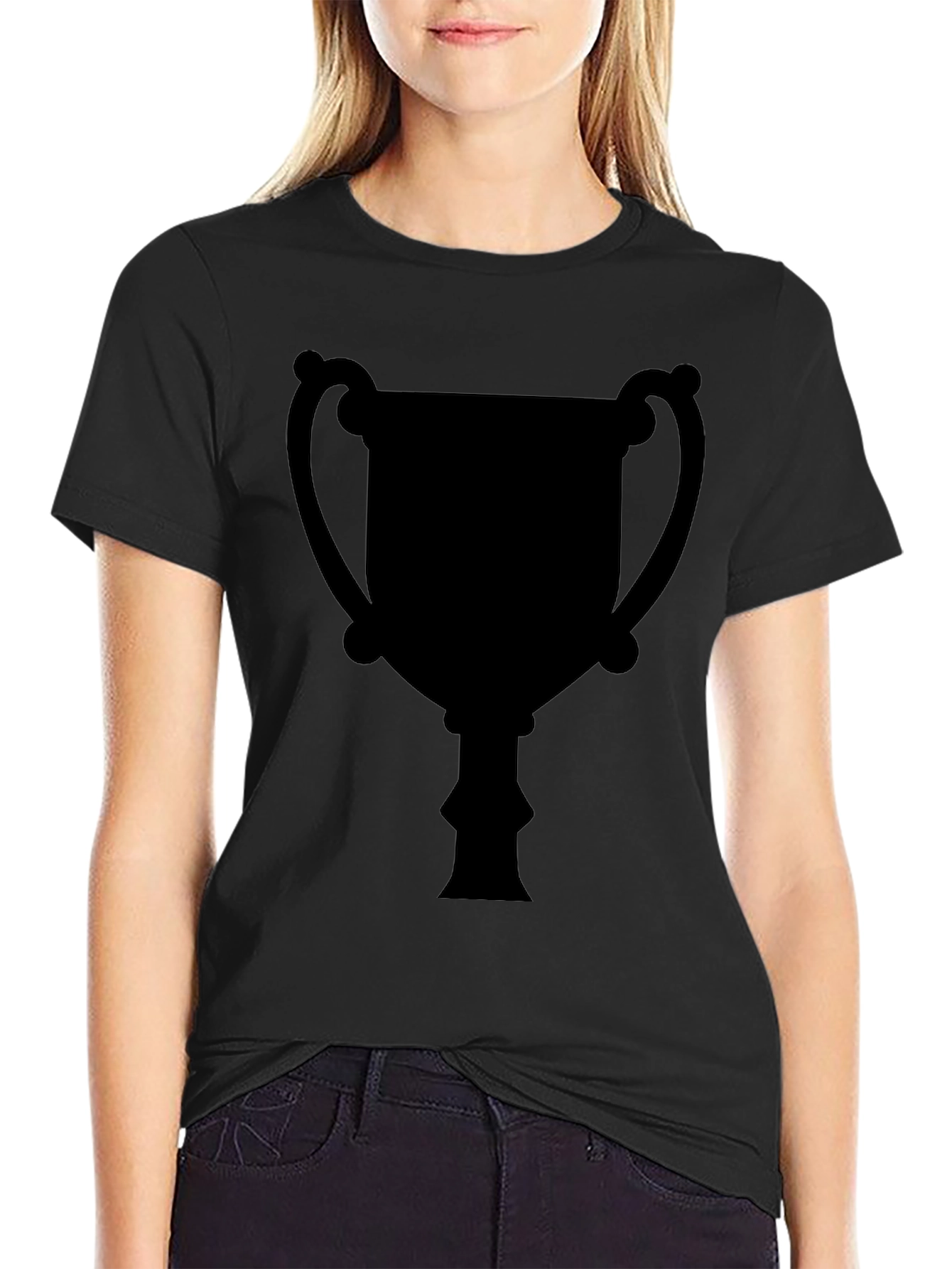 Black Men's Black Trophy Graphic Tee - Casual Style view 2
