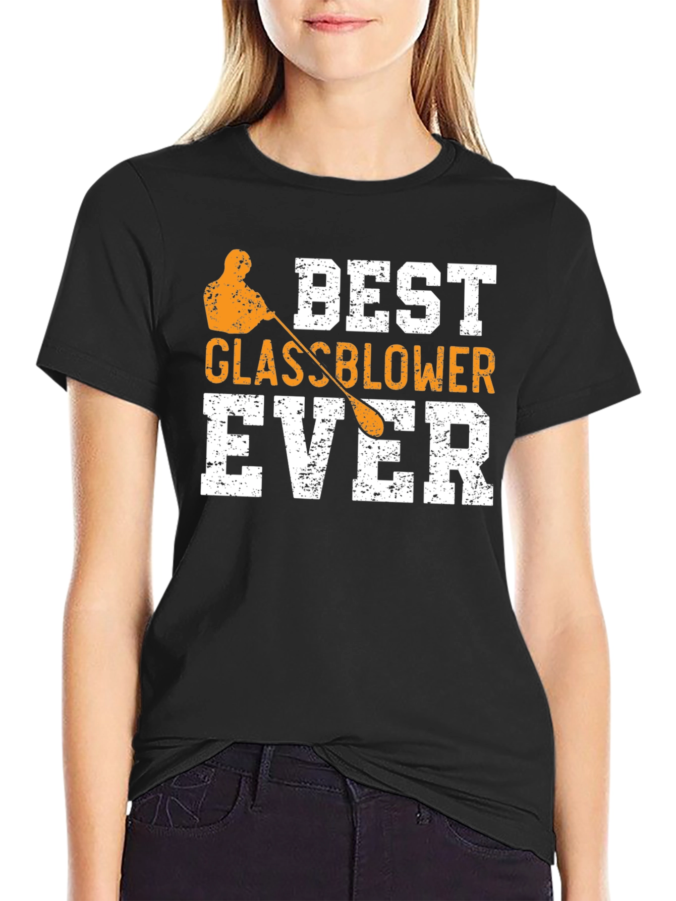 Black Best Glassblower Ever T-Shirt view 2