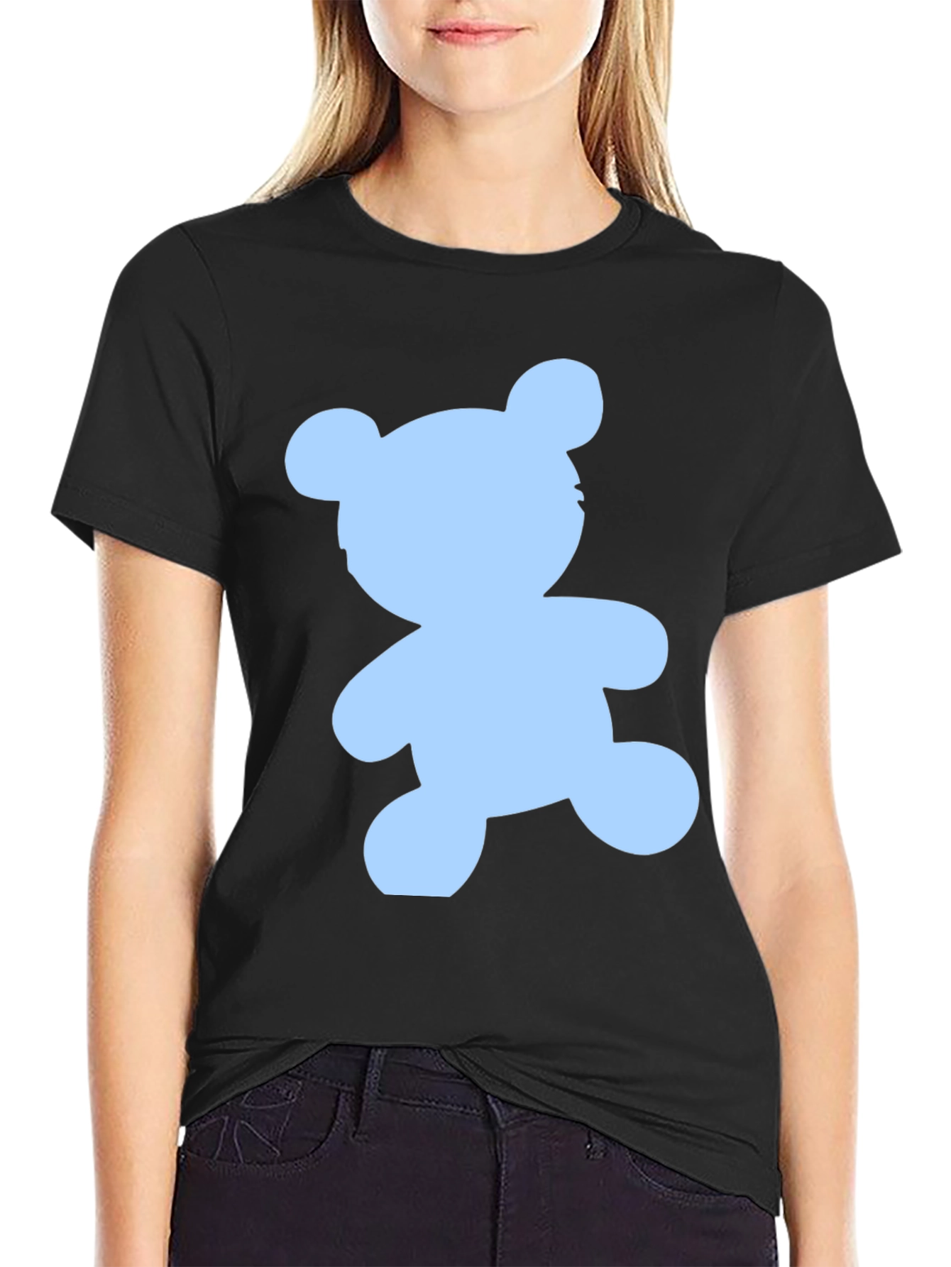 Black Teddy Bear Graphic Tee - Casual Comfort view 2