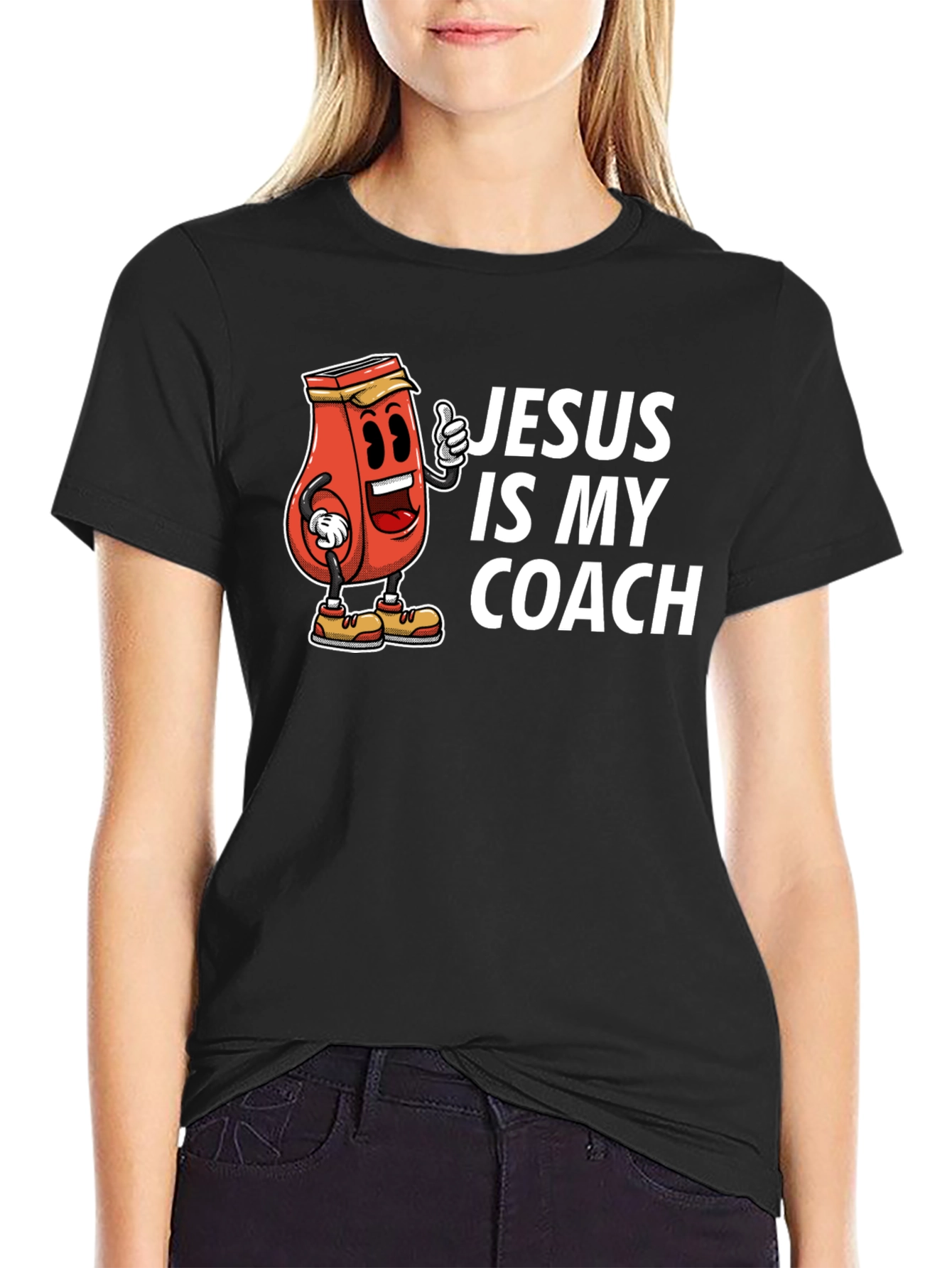 Black Jesus is My Coach Graphic T-Shirt view 2