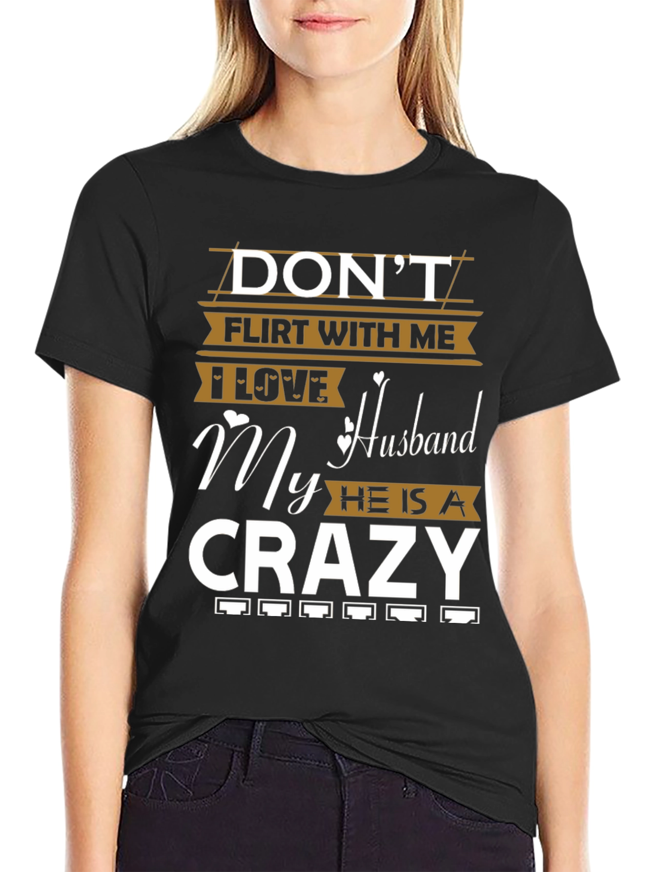 Black Don't Flirt With Me T-Shirt view 2