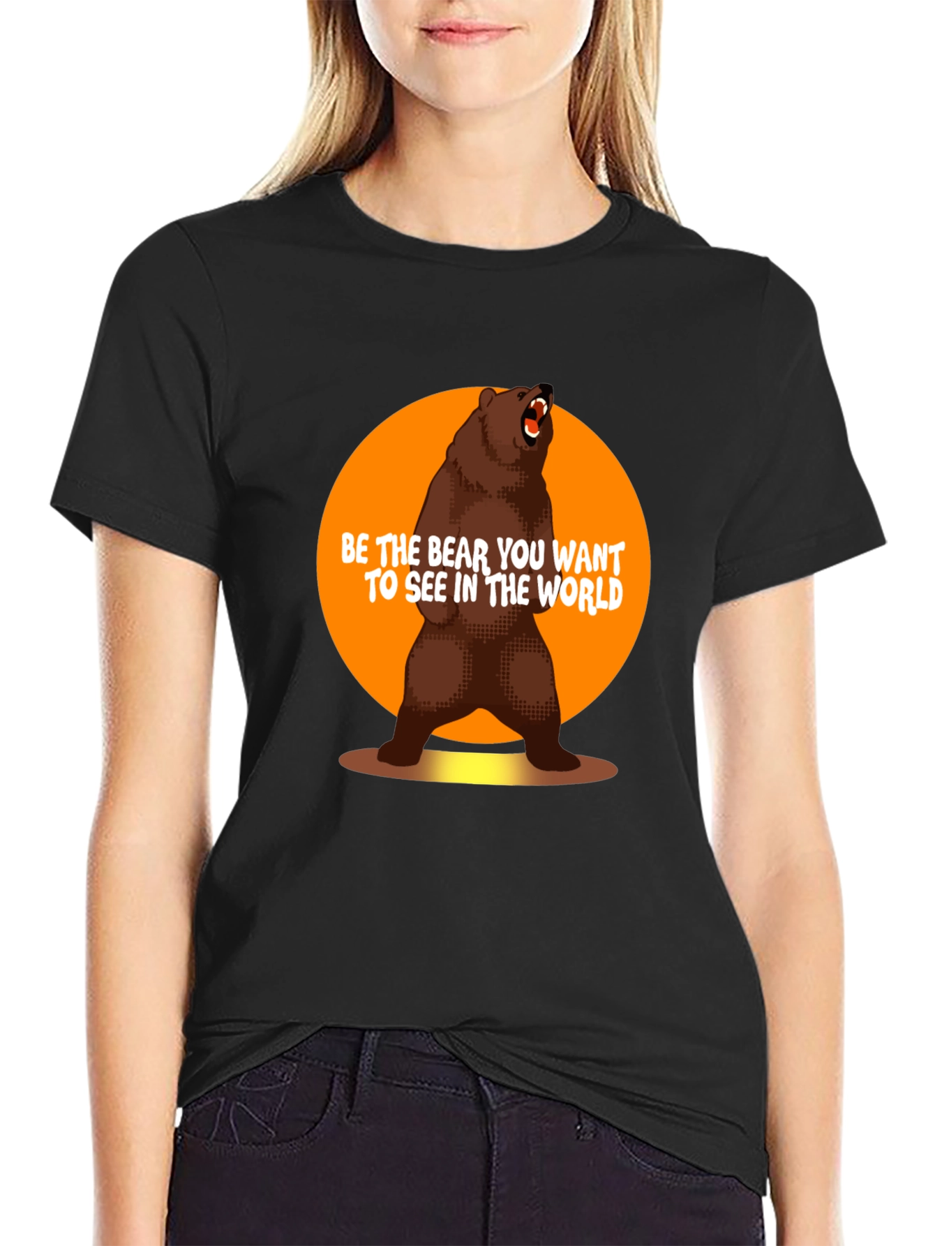 Black Be the Bear T-Shirt - Inspirational Graphic Tee view 2