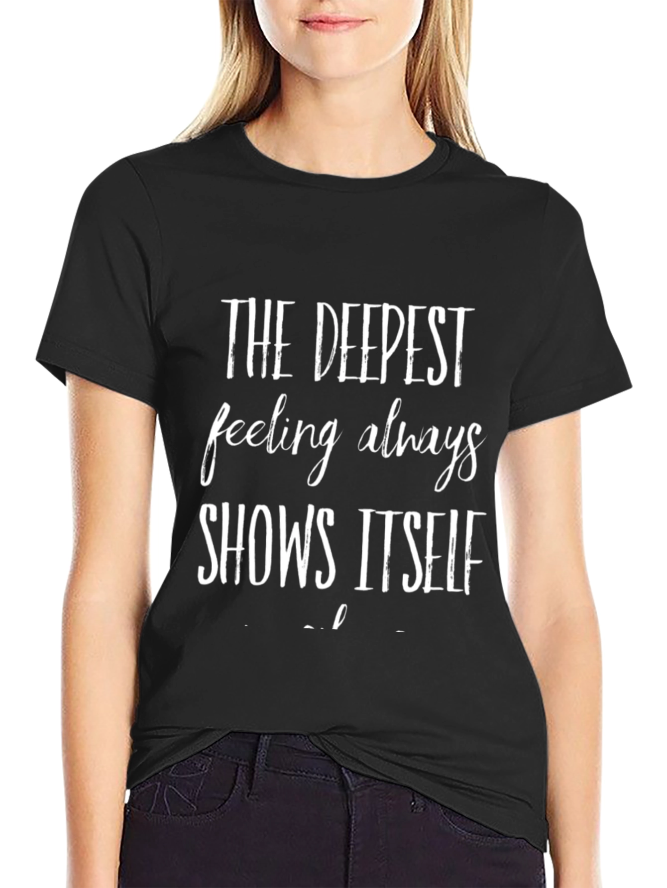 Black Deepest Feeling Men's Black Graphic Tee view 2