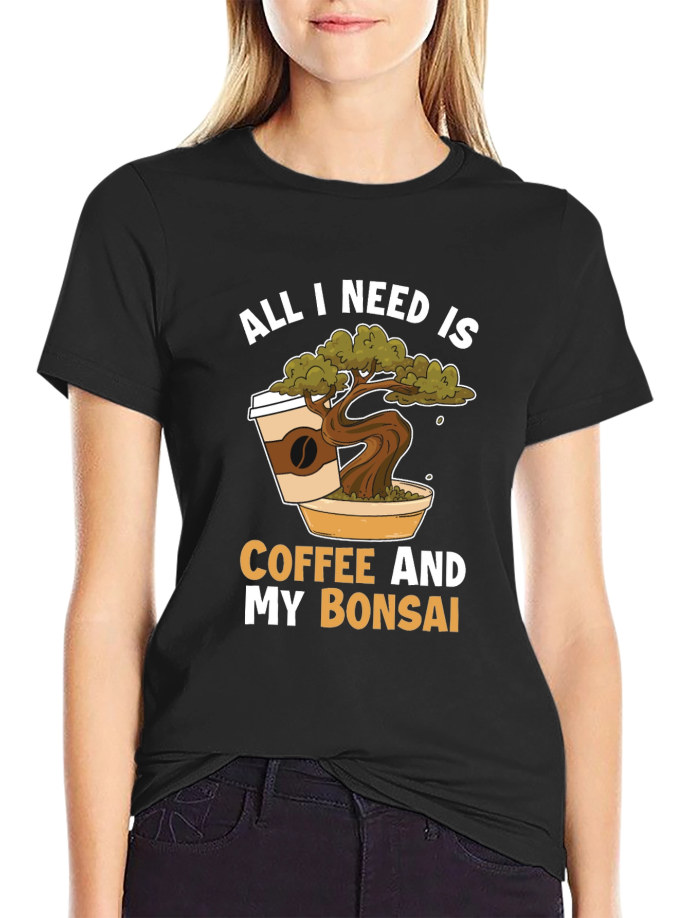 Black Coffee & Bonsai T-Shirt -  Relaxed Fit view 2