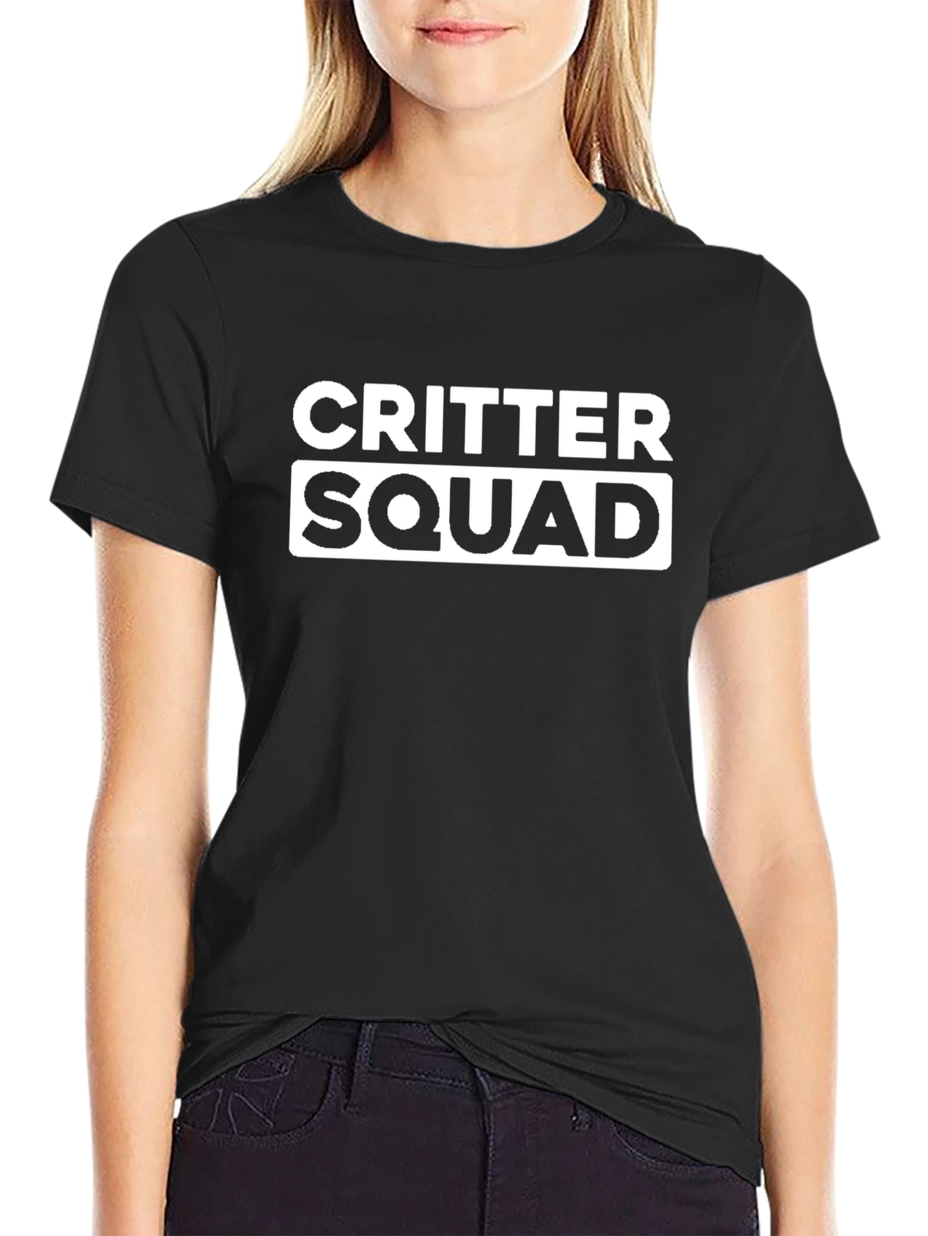 Black Critter Squad Graphic T-Shirt view 2