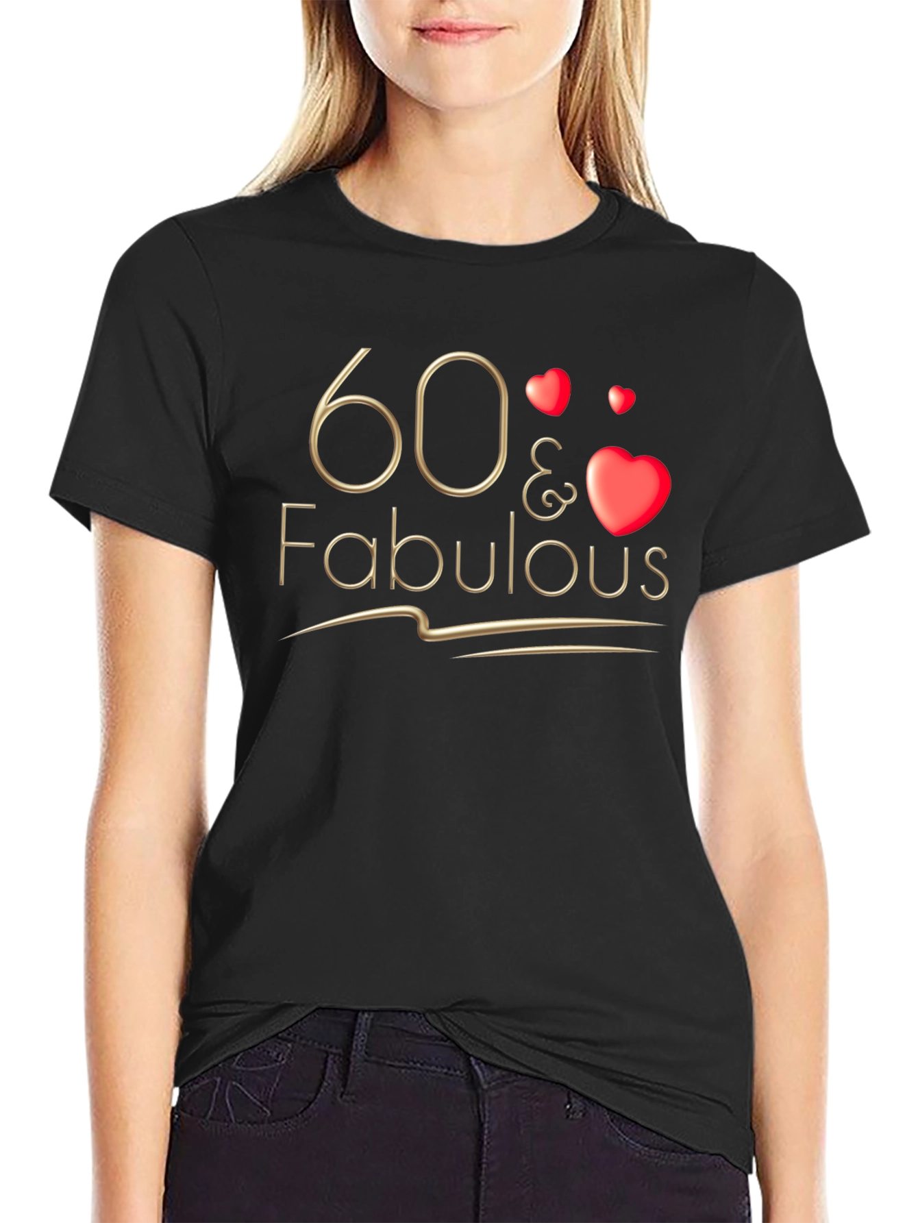 Black 60 & Fabulous T-Shirt view 2