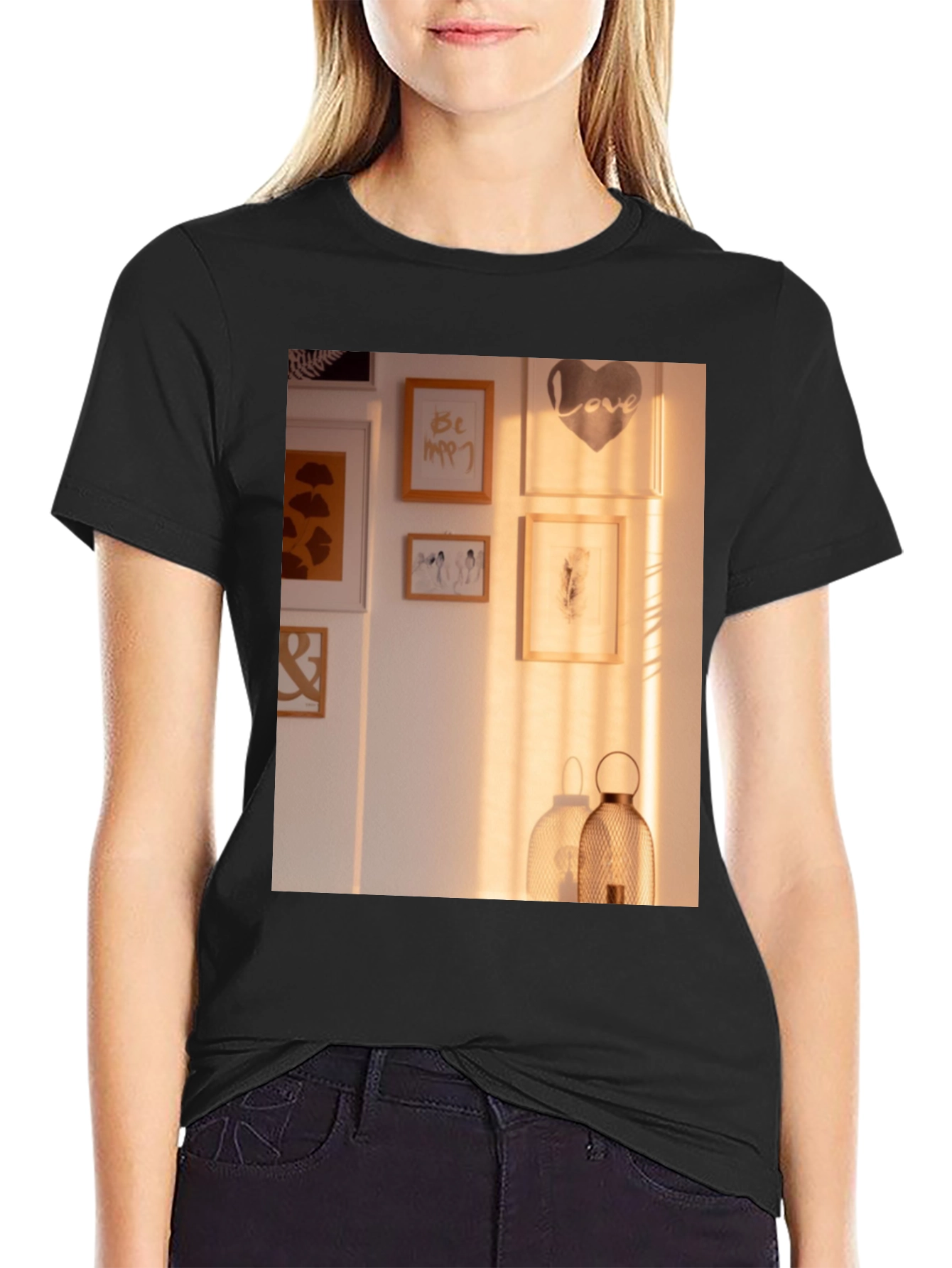 Black Art Gallery Black T-Shirt view 2