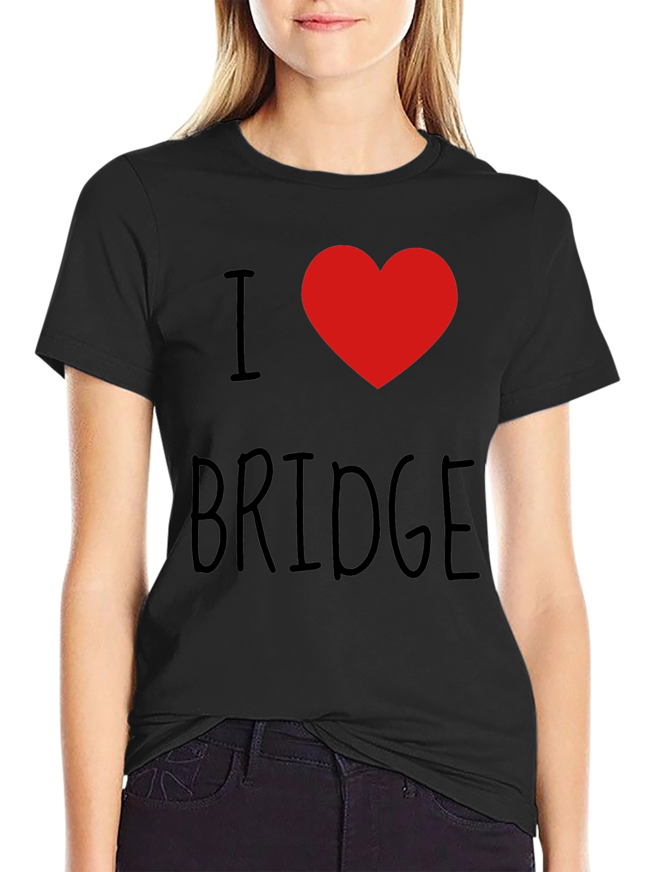 Black I Heart Bridge - Men's Graphic Tee view 2