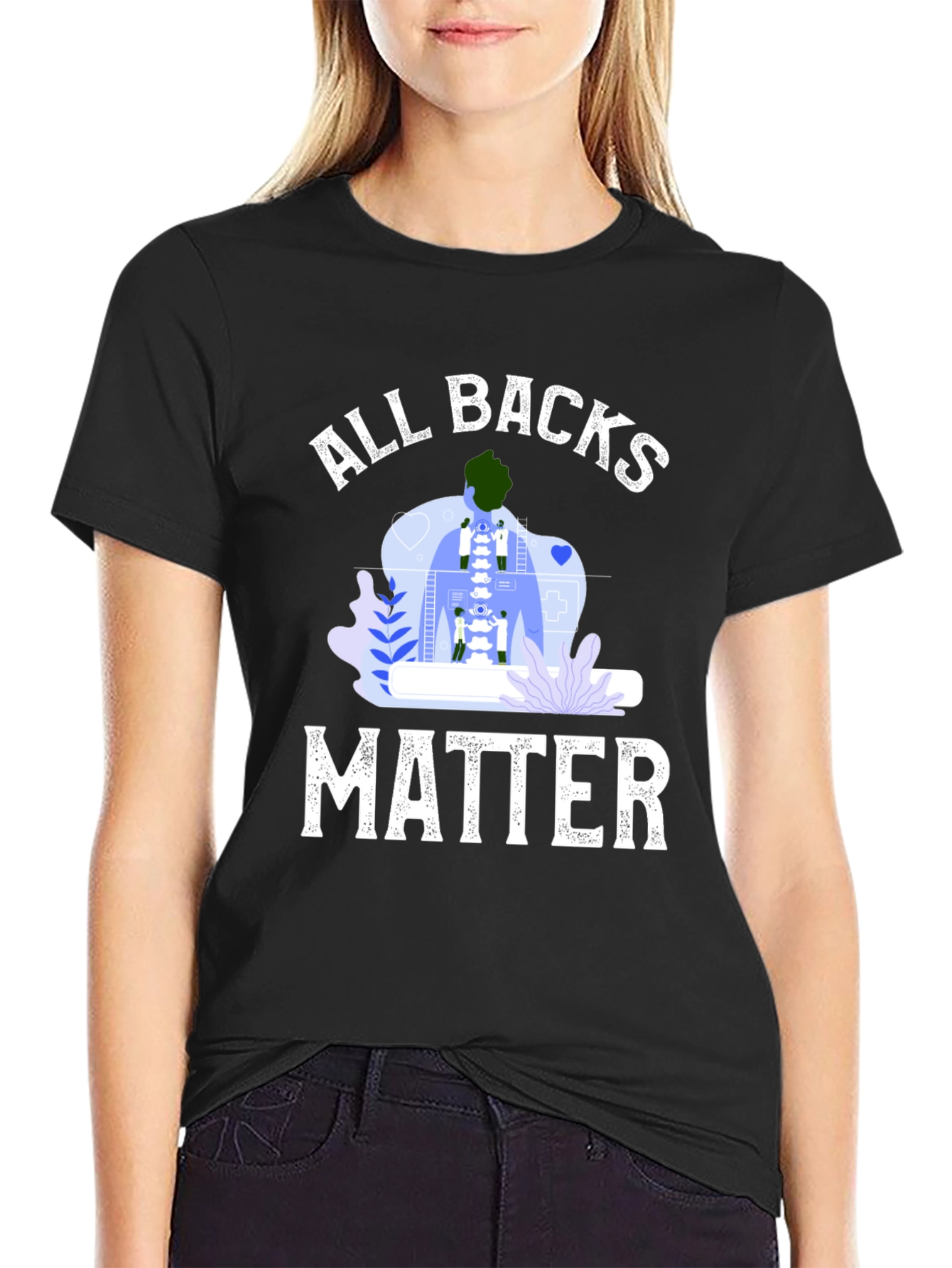 All Backs Matter T-Shirt Chiropractic Spine Tee - 2
