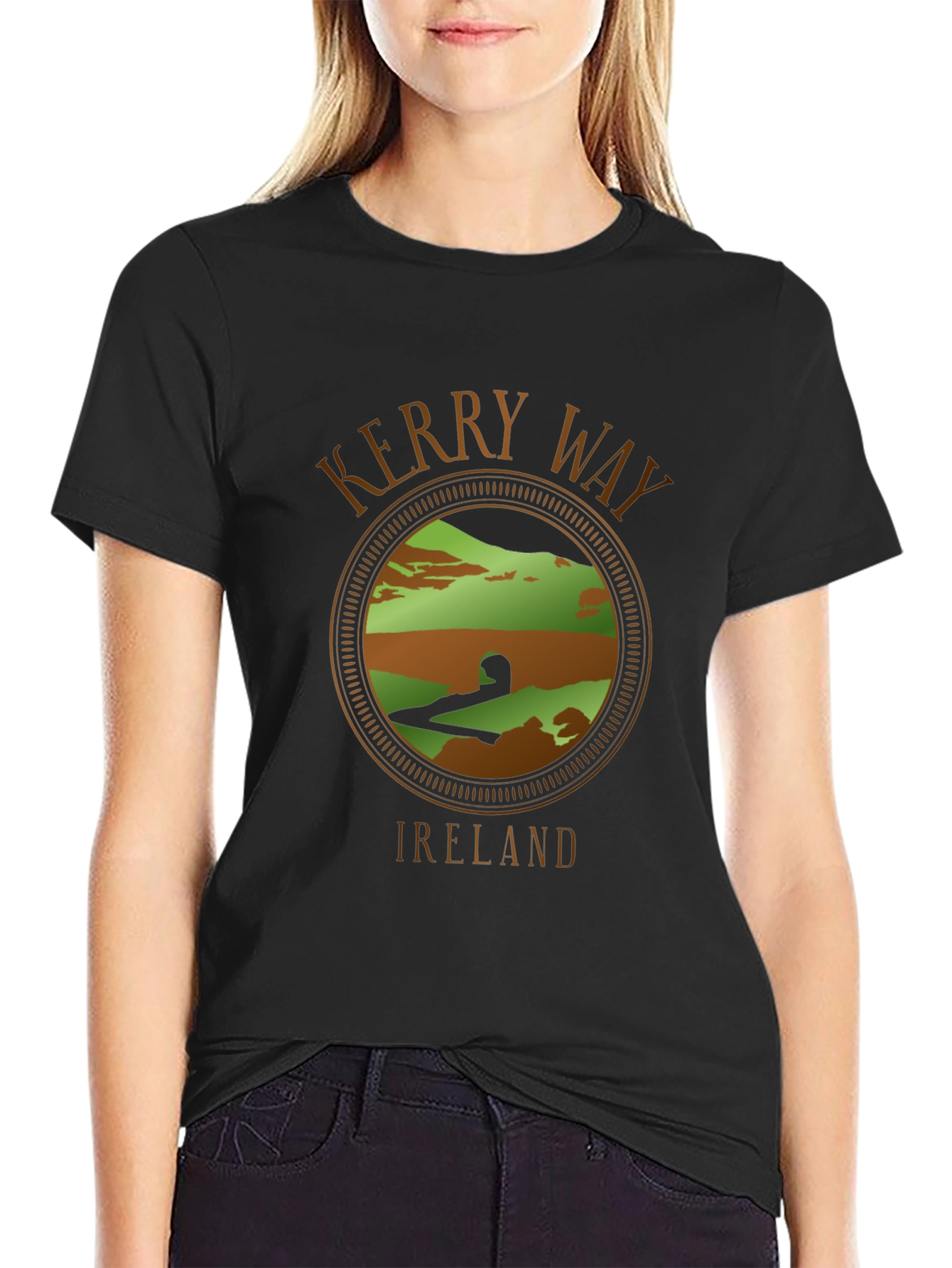 Black Kerry Way Ireland Graphic T-Shirt view 2