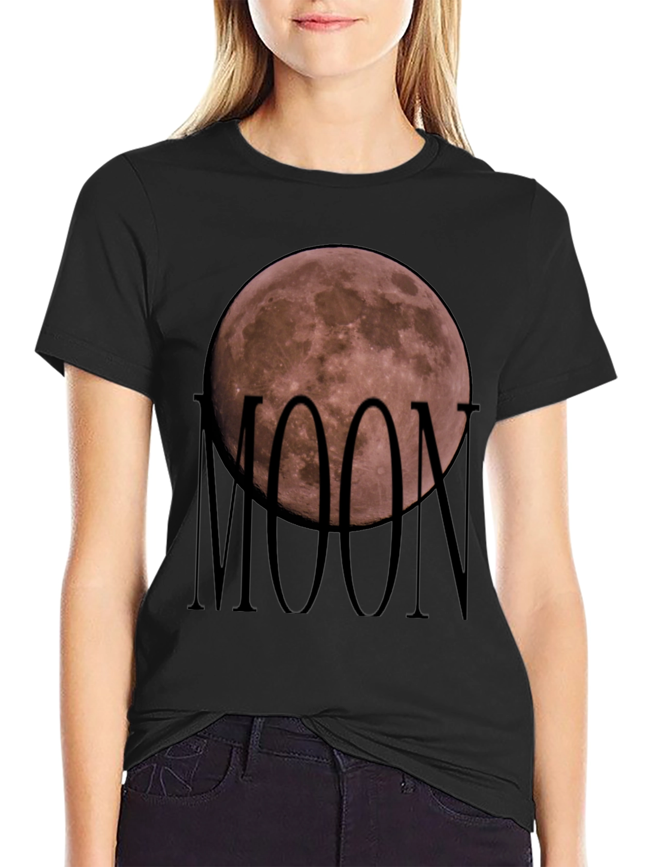 Black Moon Graphic T-Shirt - Soft Cotton Blend view 2