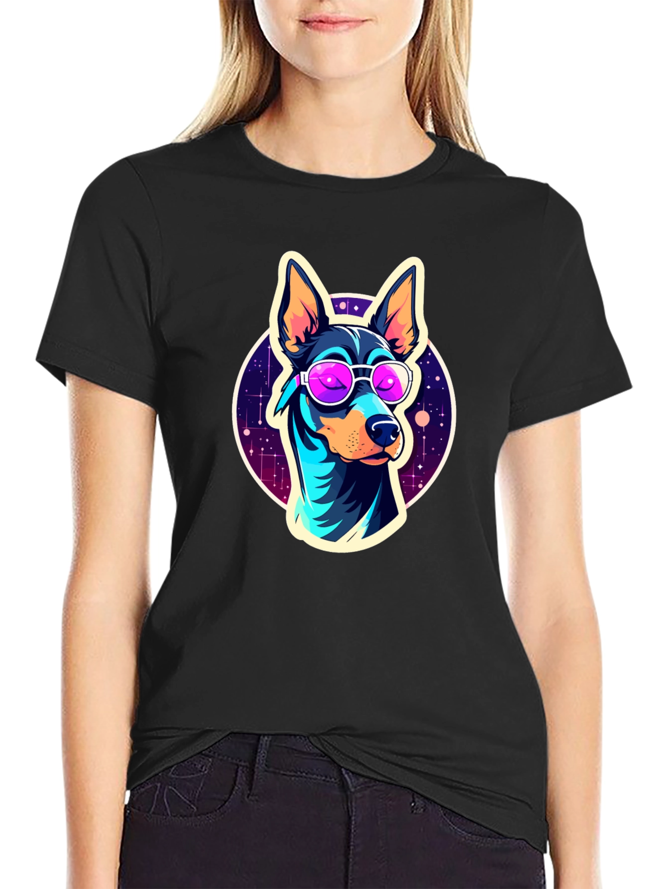 Black Cool Dog T-Shirt view 2