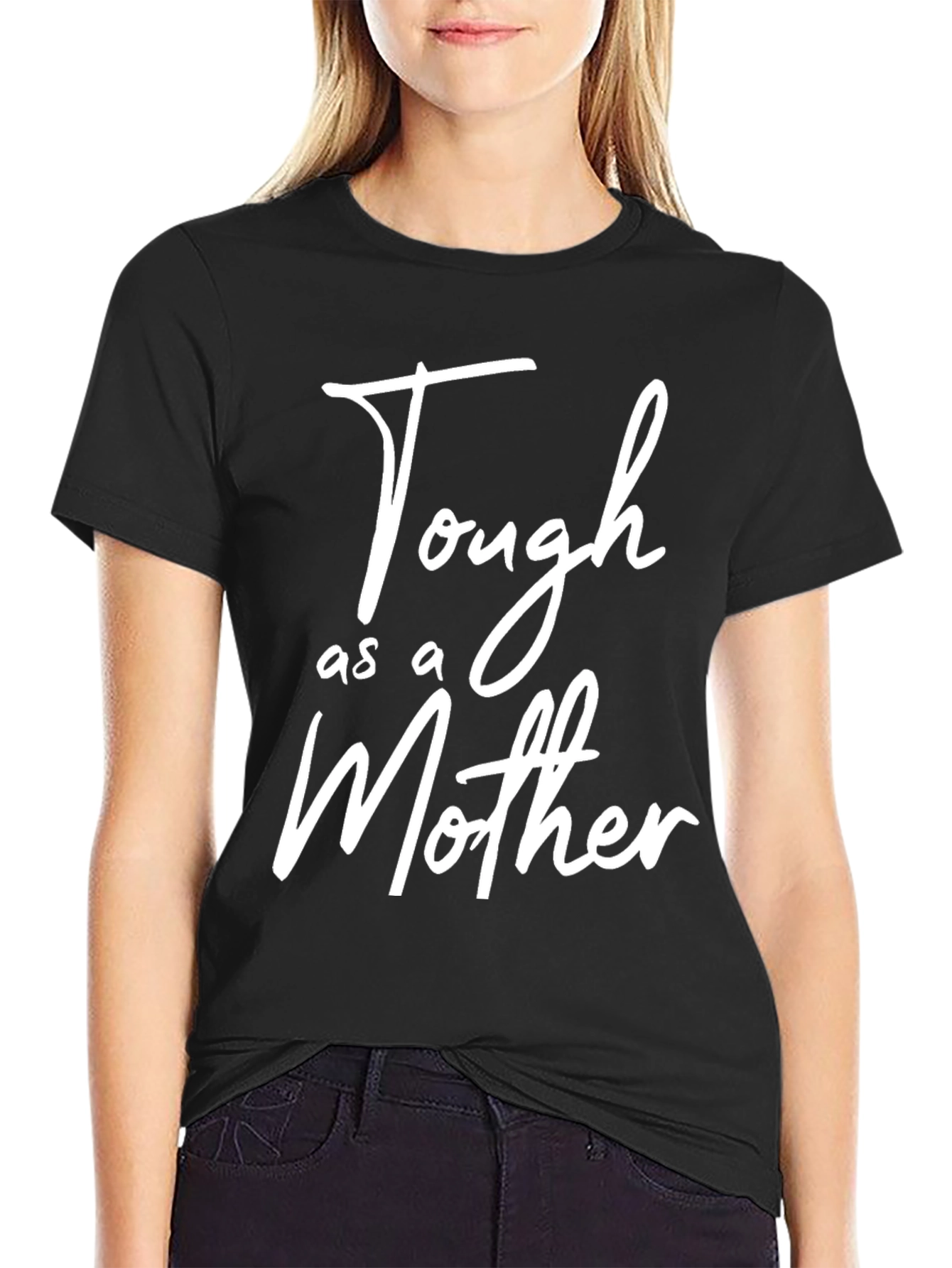 Black Tough as a Mother Graphic T-Shirt - Black view 2