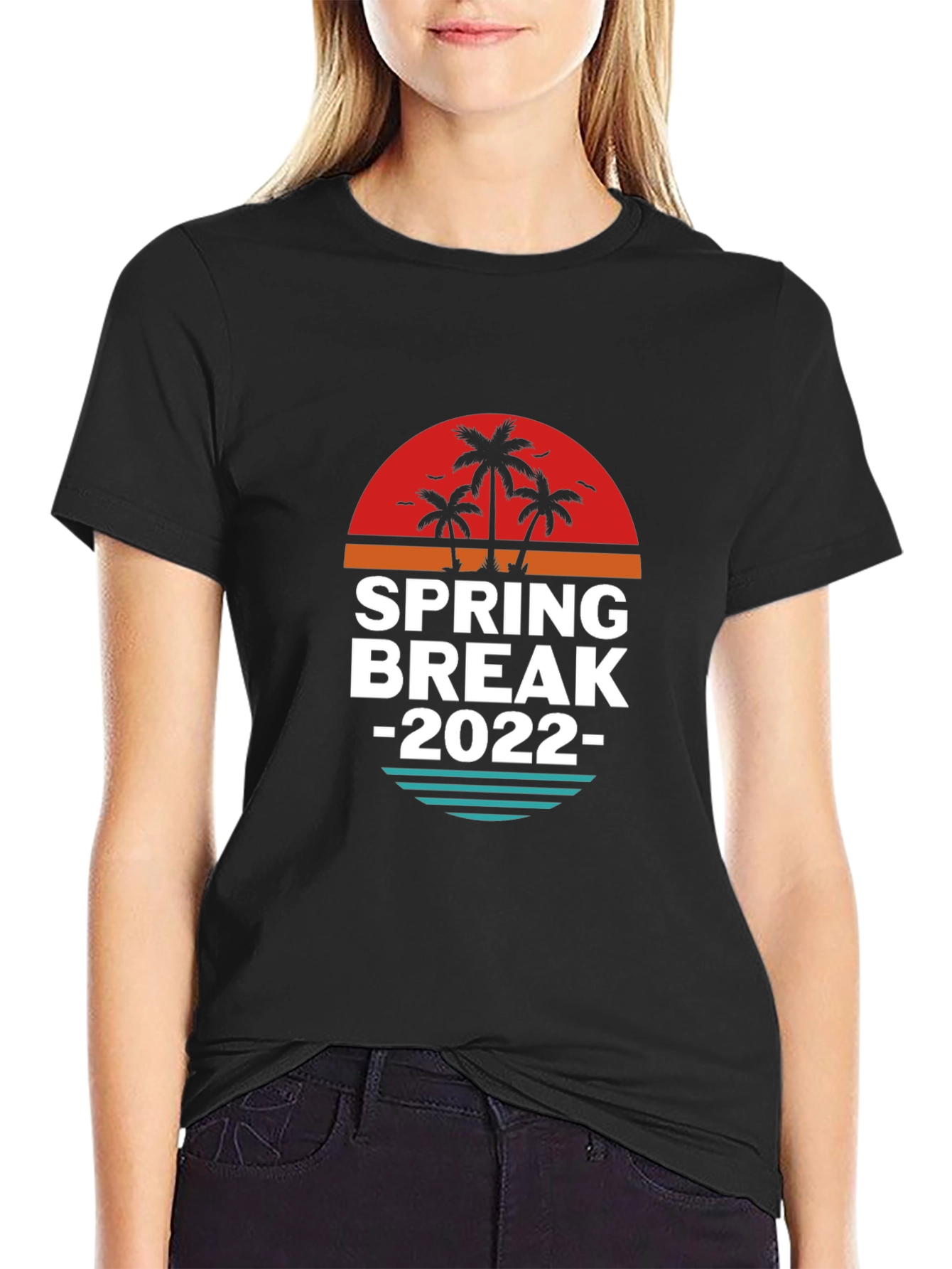 Black Spring Break 2022 Graphic T-Shirt view 2