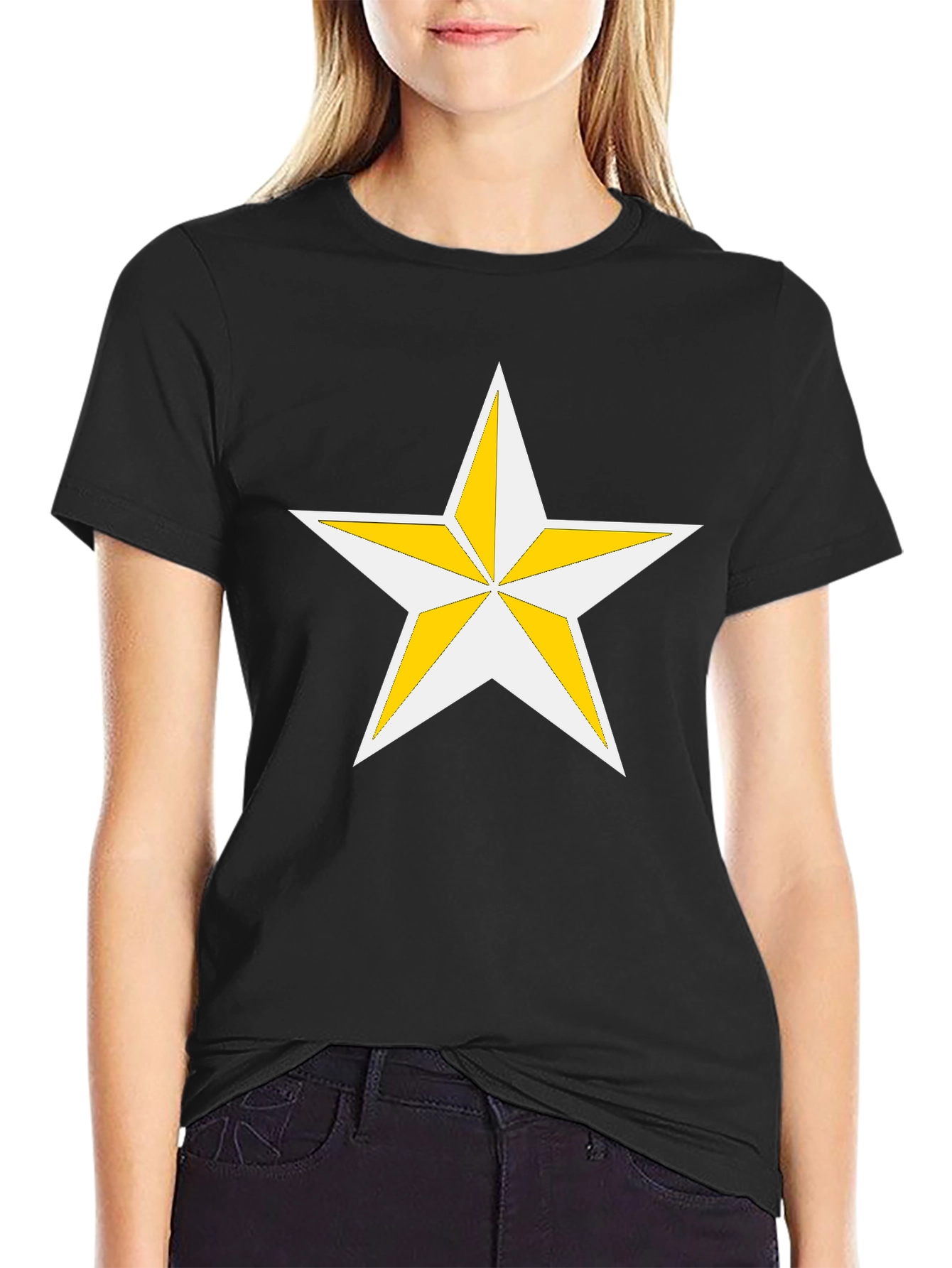 Black Star Graphic Black T-Shirt view 2
