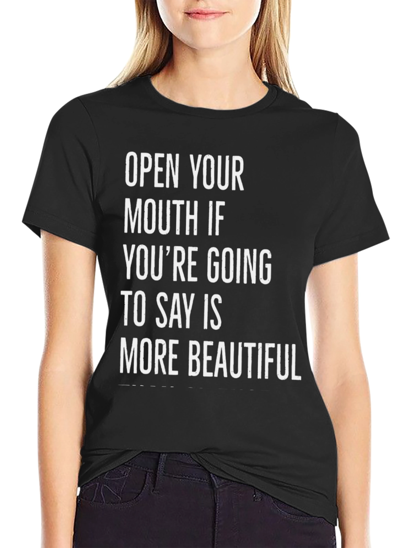 Black Funny Sarcastic Slogan T-Shirt view 2