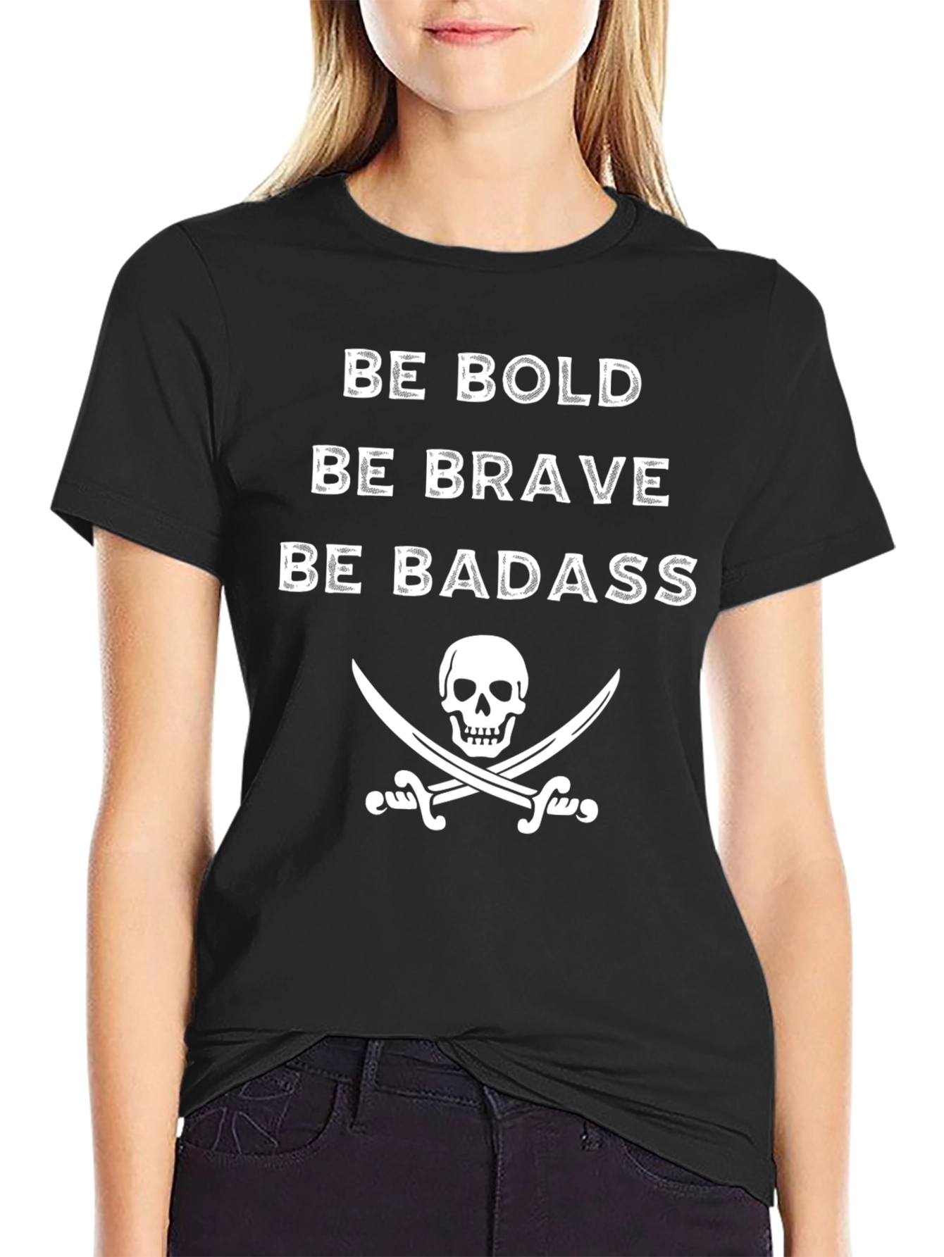Black Be Bold Be Brave Graphic Tee view 2