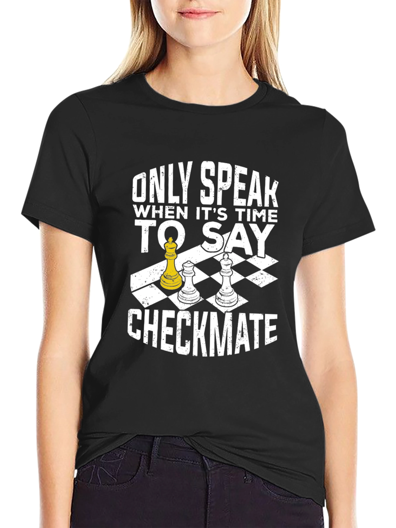 Black Chess Checkmate Graphic Tee - Strategy & Wit view 2