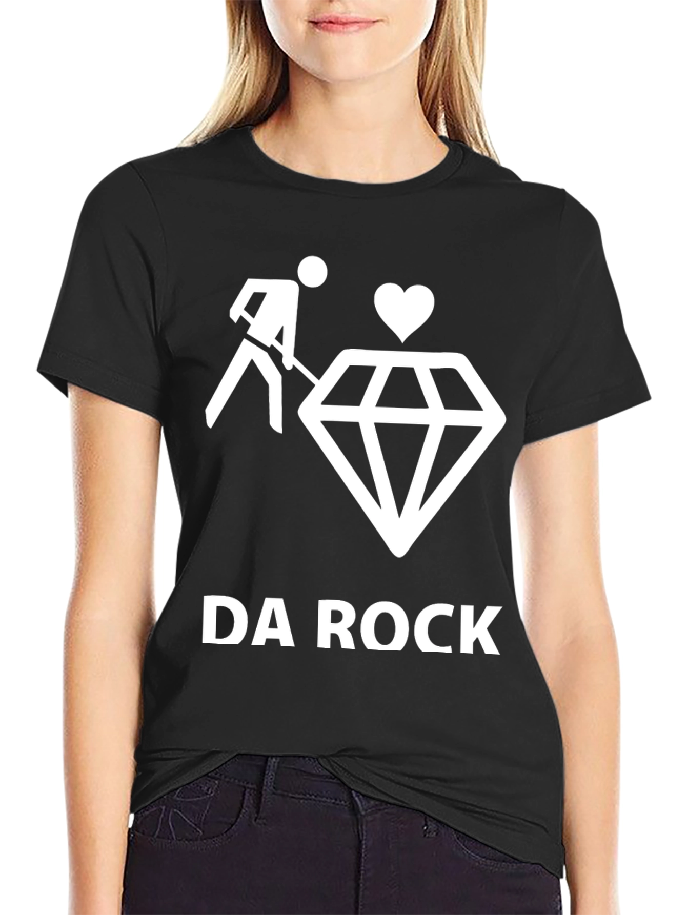 Black Da Rock Diamond T-Shirt - Black view 2