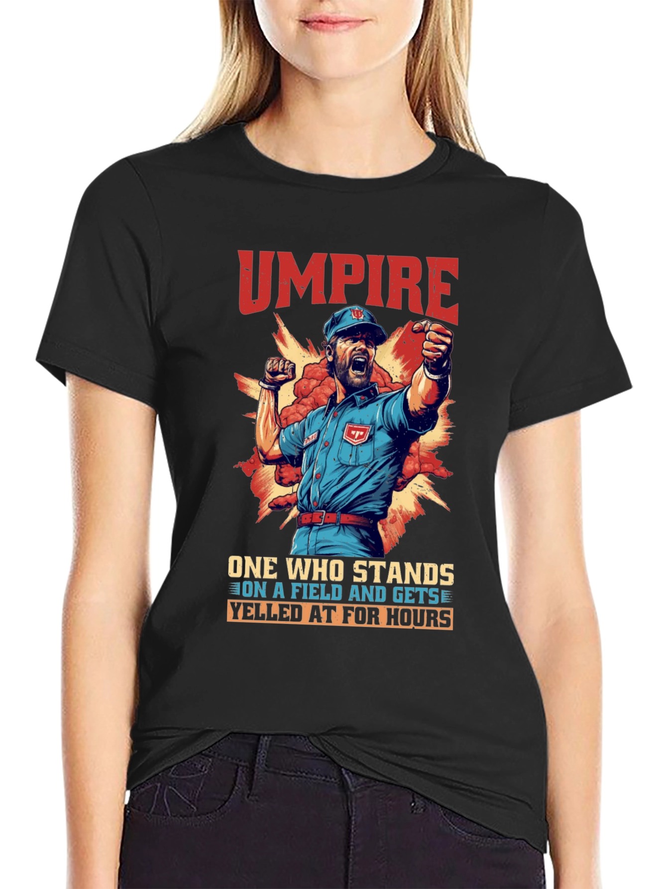 Black Umpire Yelled At For Hours Graphic Tee view 2