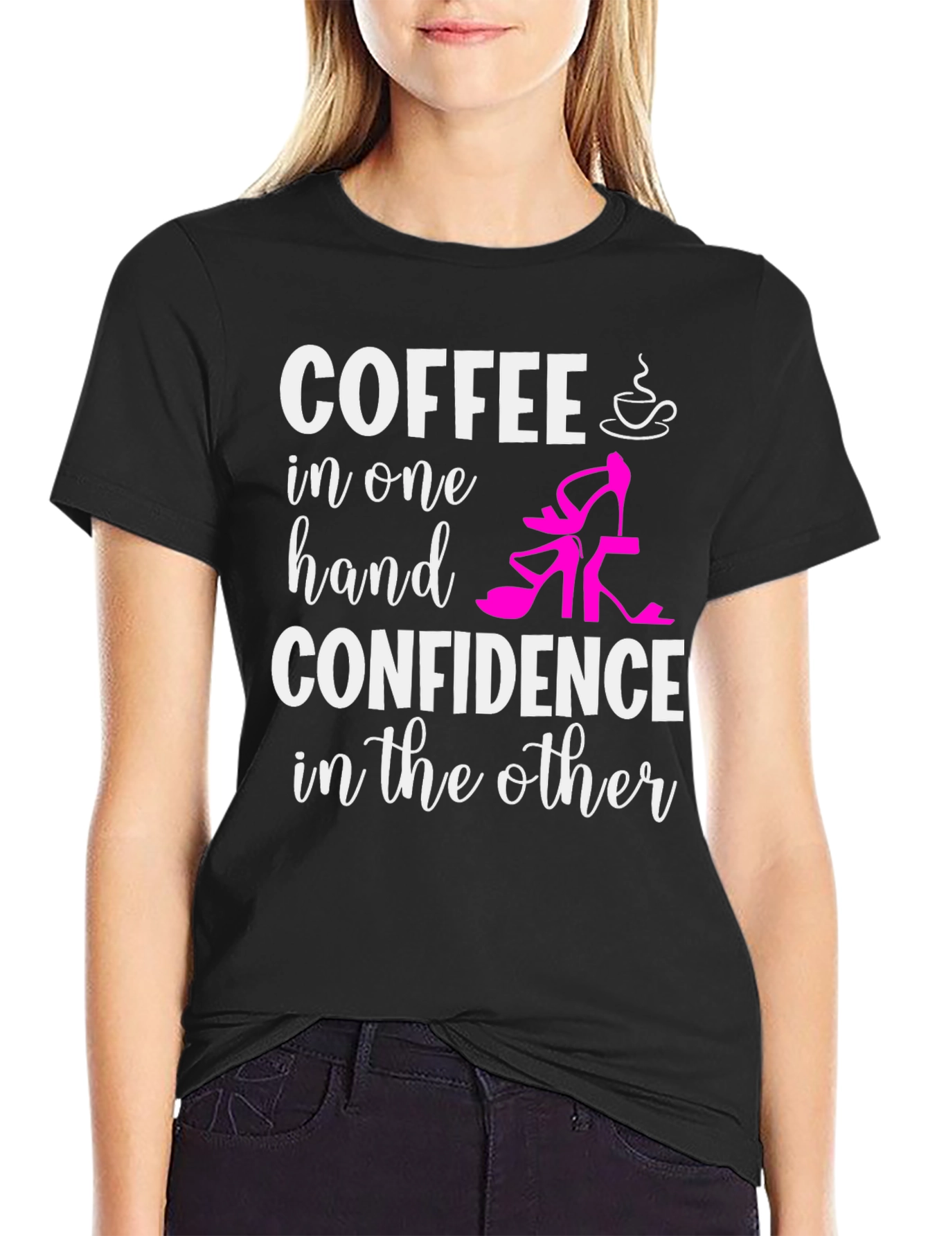 Black Coffee & Confidence T-Shirt view 2