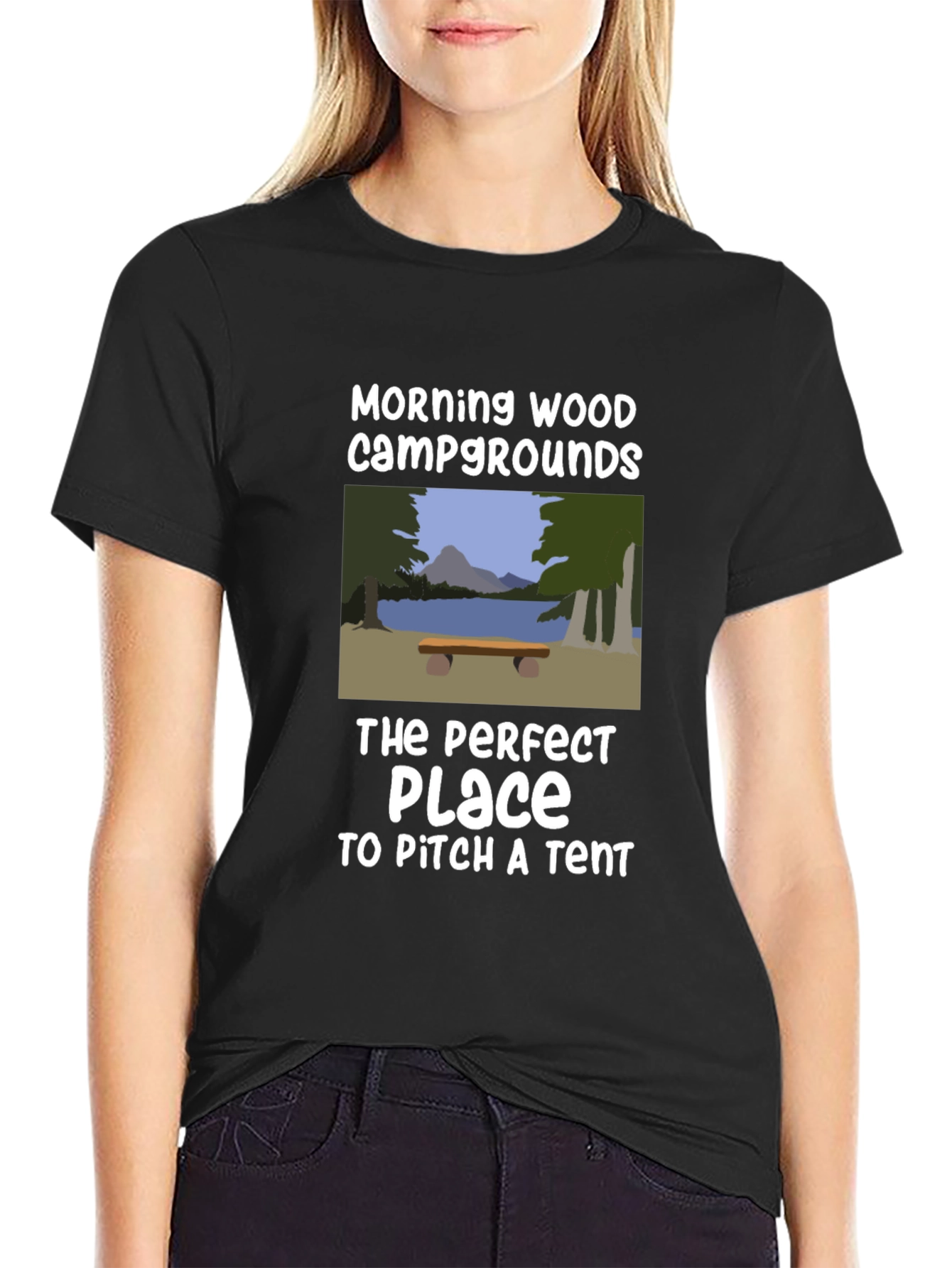 Black Morning Wood Campgrounds T-Shirt view 2