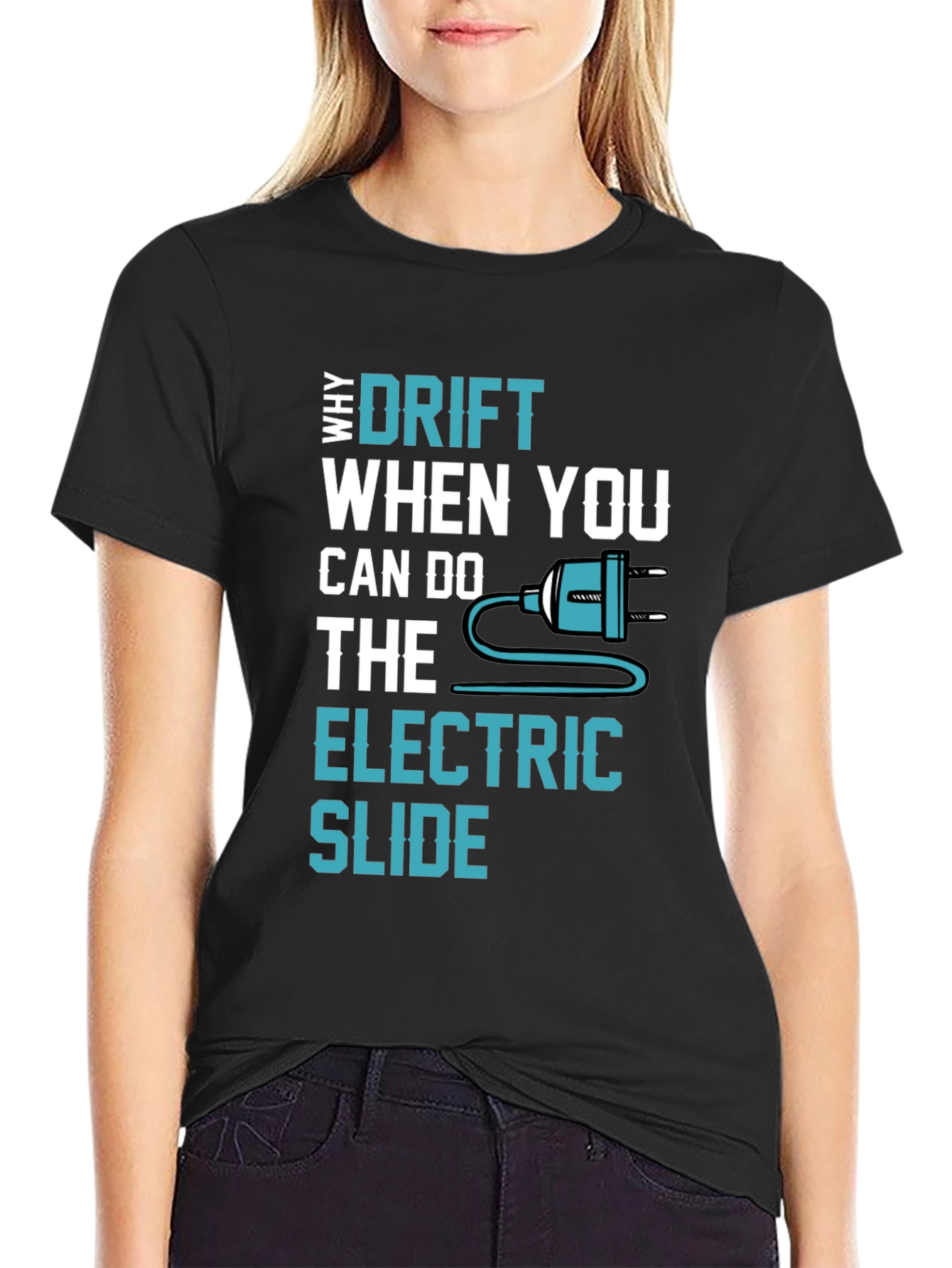 Black Electric Slide T-Shirt - Drift Alternative Graphic Tee view 2