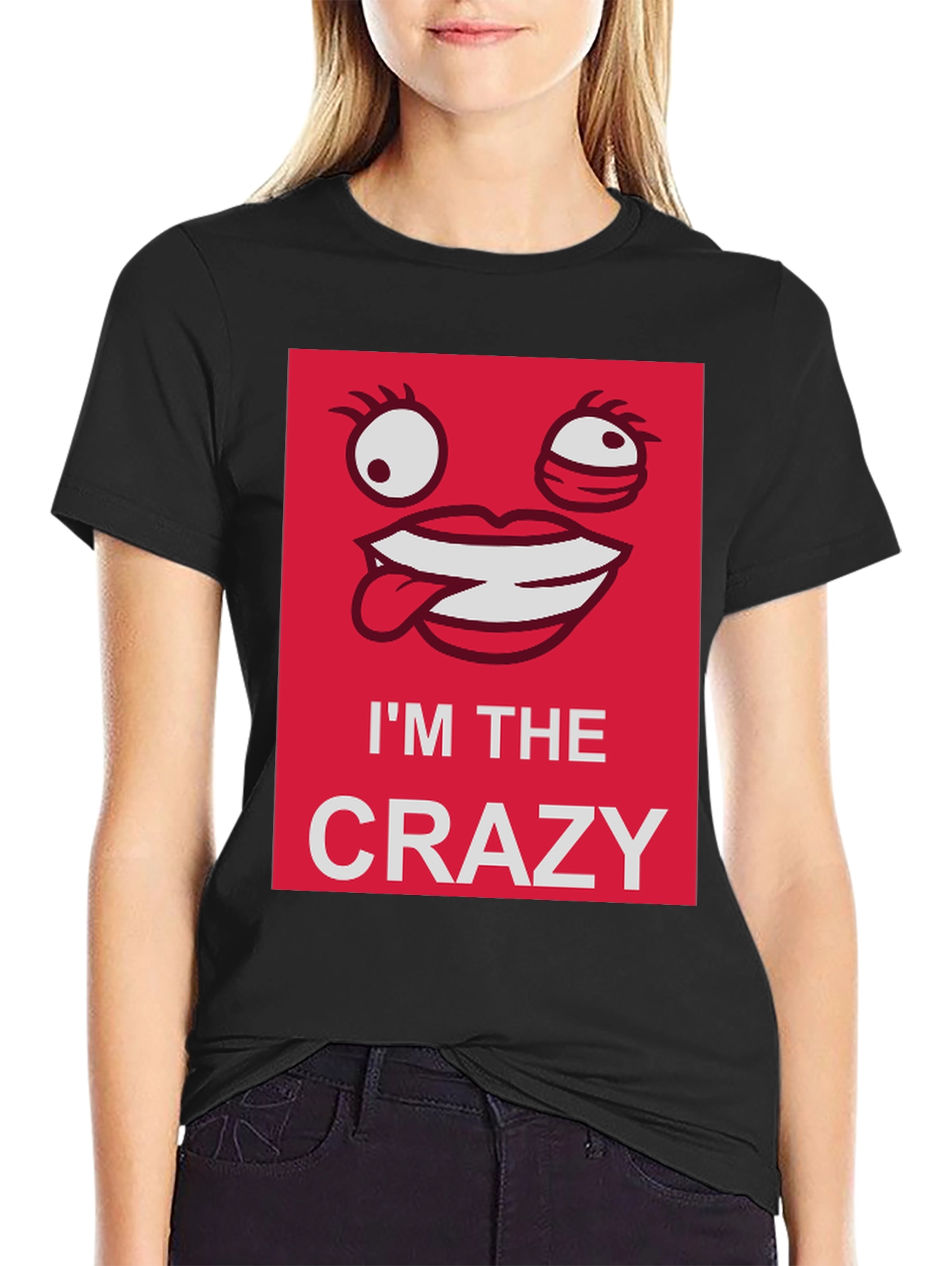 Black I'm The Crazy Graphic T-Shirt - Black view 2