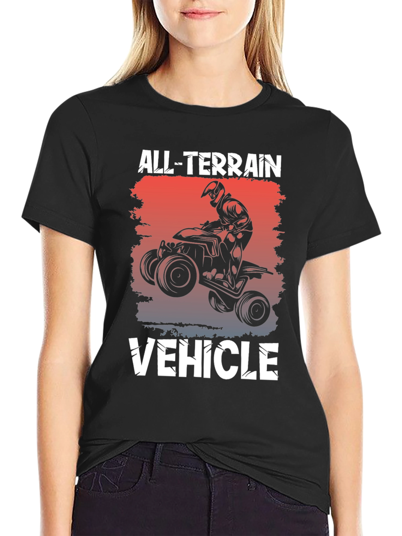 Black All Terrain Vehicle T-Shirt view 2