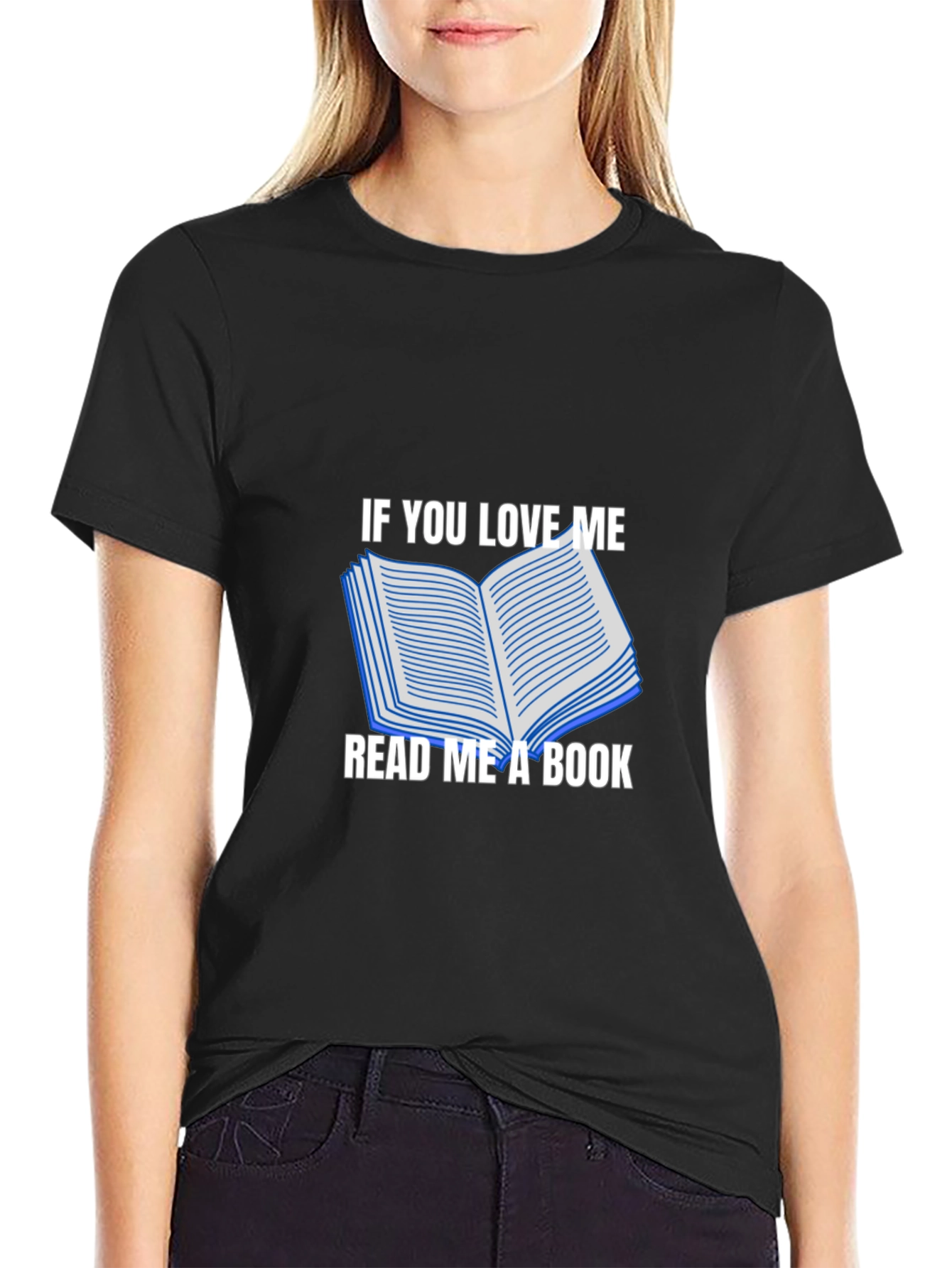 Black Read Me a Book Graphic T-Shirt view 2