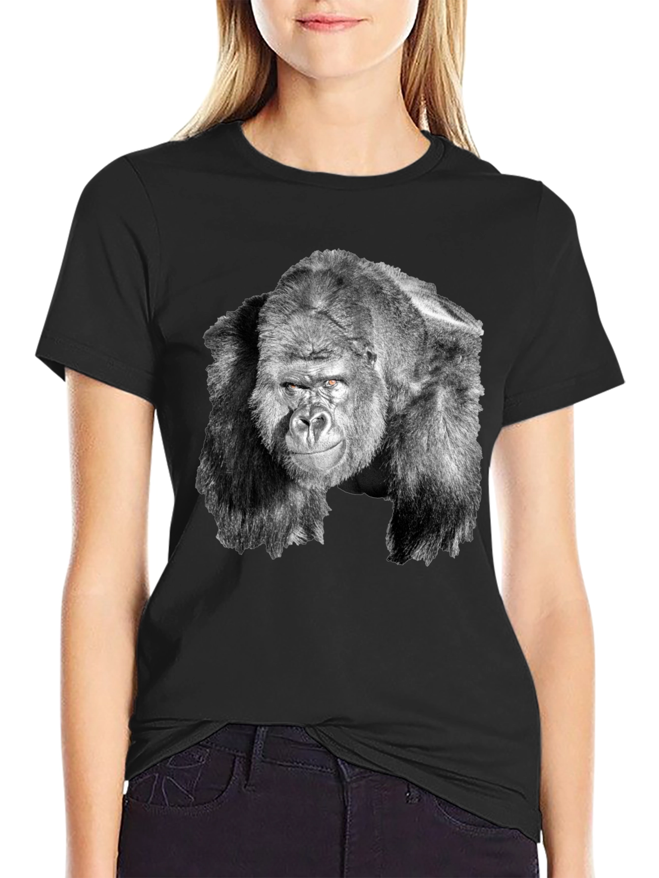 Black Gorilla Graphic Tee - Cool Black T-Shirt for Men view 2