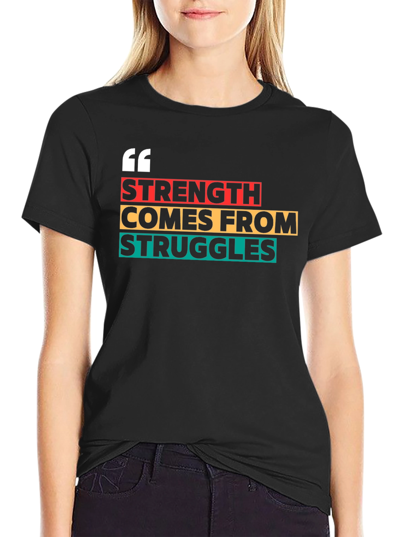 Black Strength from Struggles Graphic Tee view 2