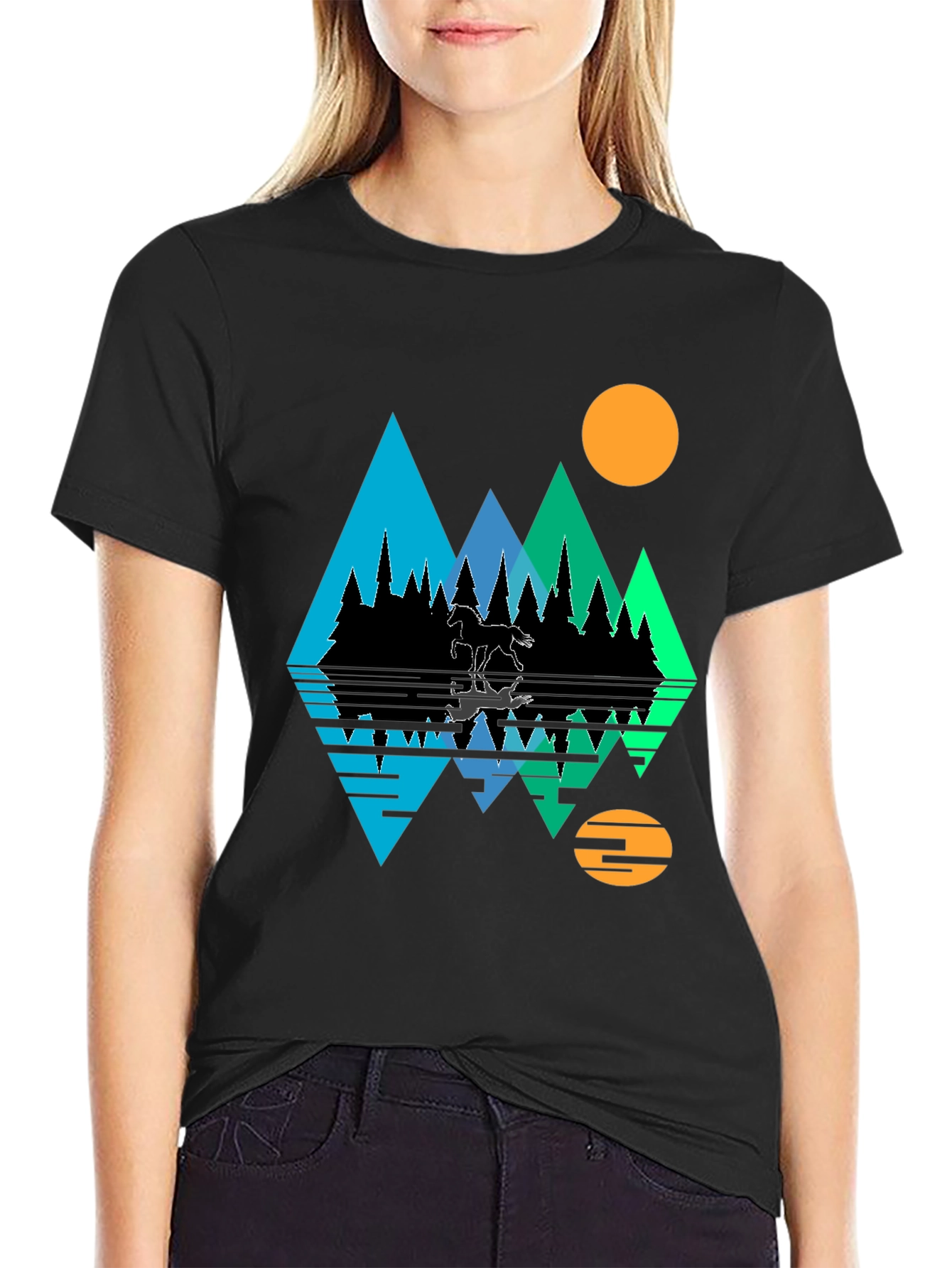 Black Mountain & Moon Graphic Tee view 2