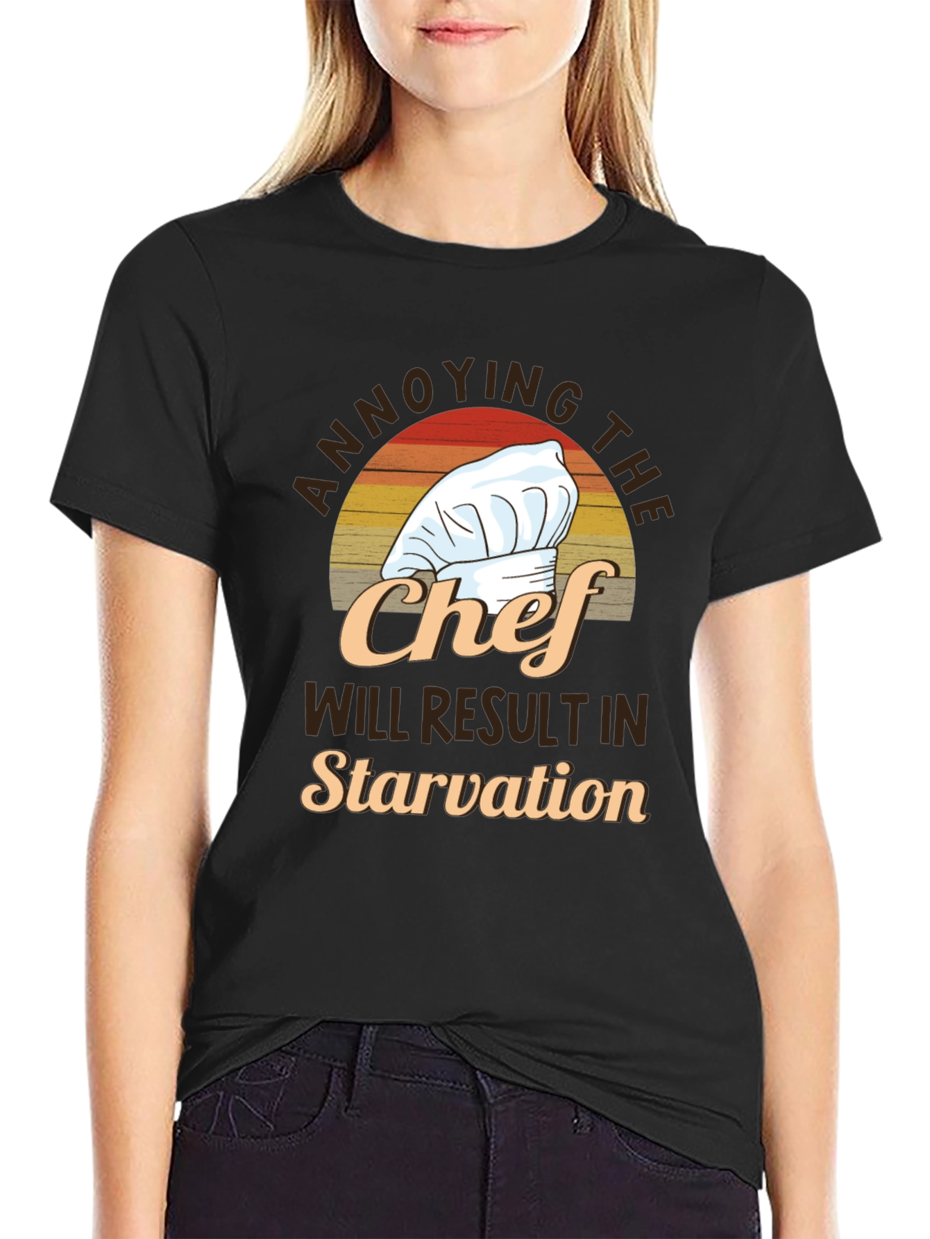 Black Annoying the Chef T-Shirt - Funny Culinary Gift view 2