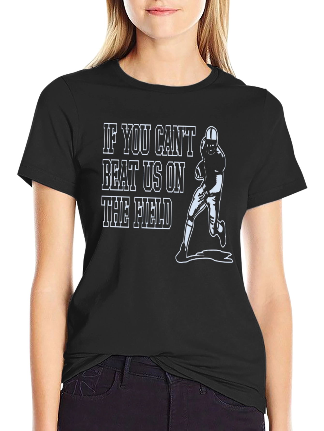 Black Football Rivalry Graphic Tee view 2