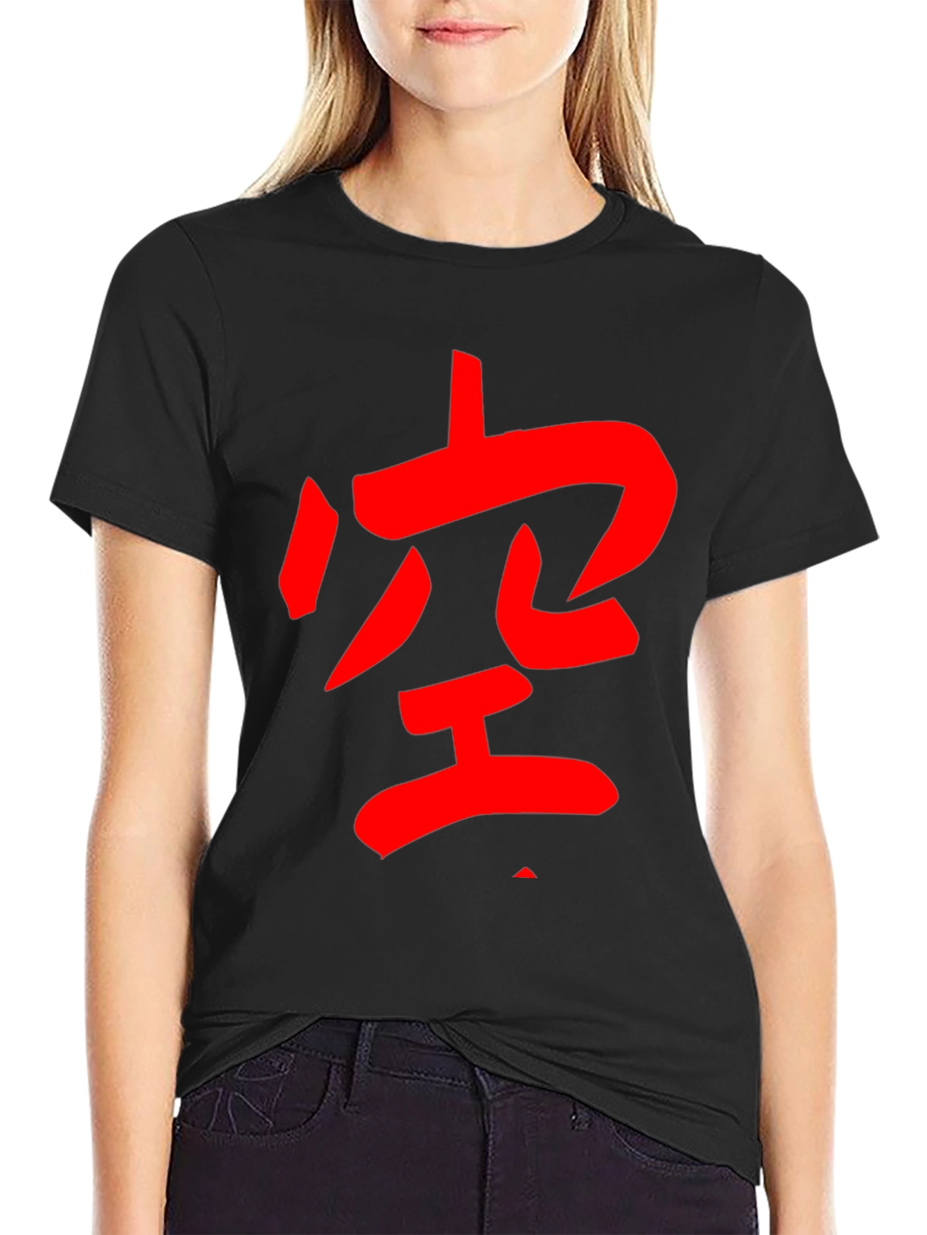 Black Red Symbol Black Tee Shirt view 2