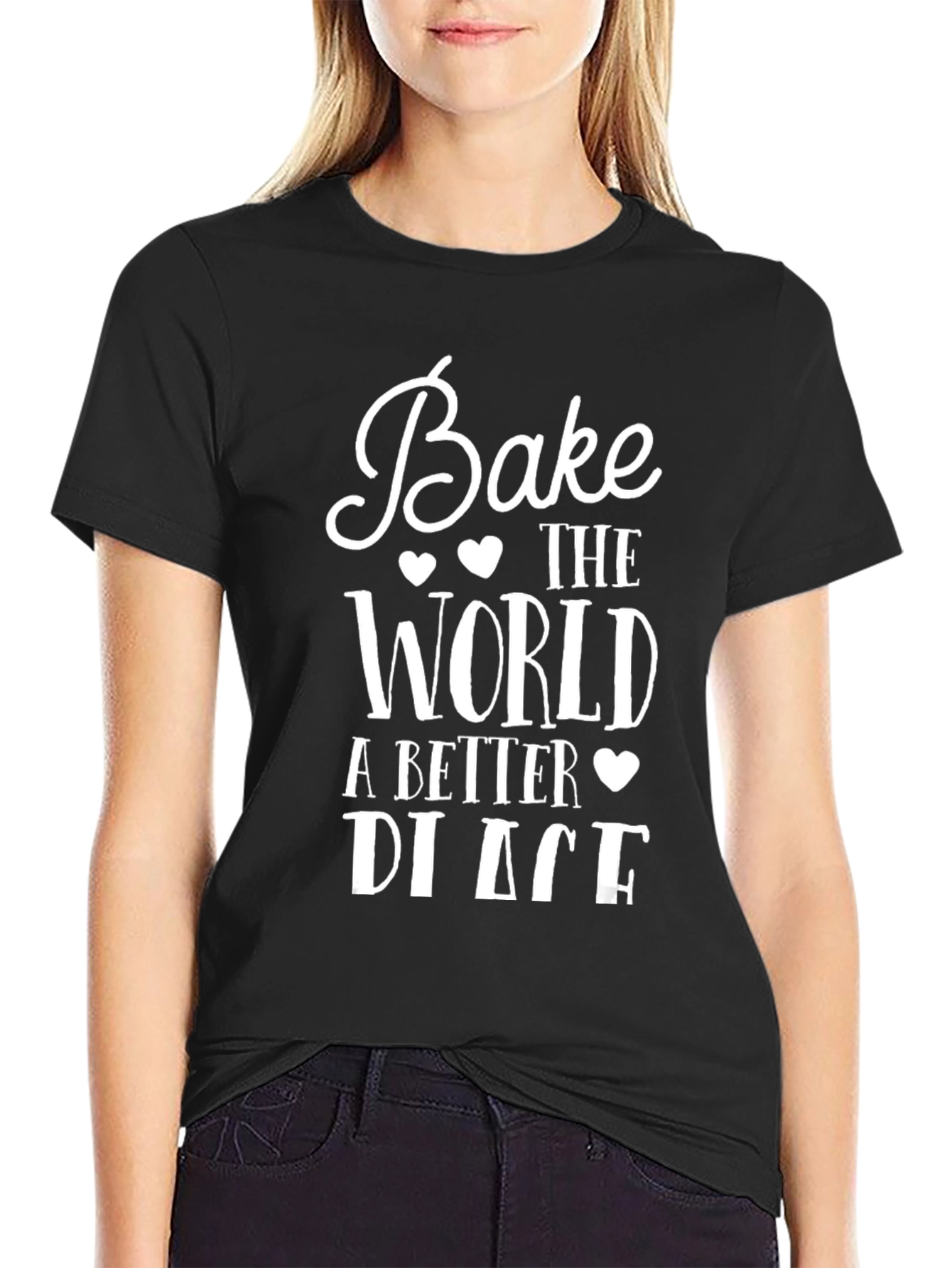 Black Bake the World a Better Place Graphic Tee view 2