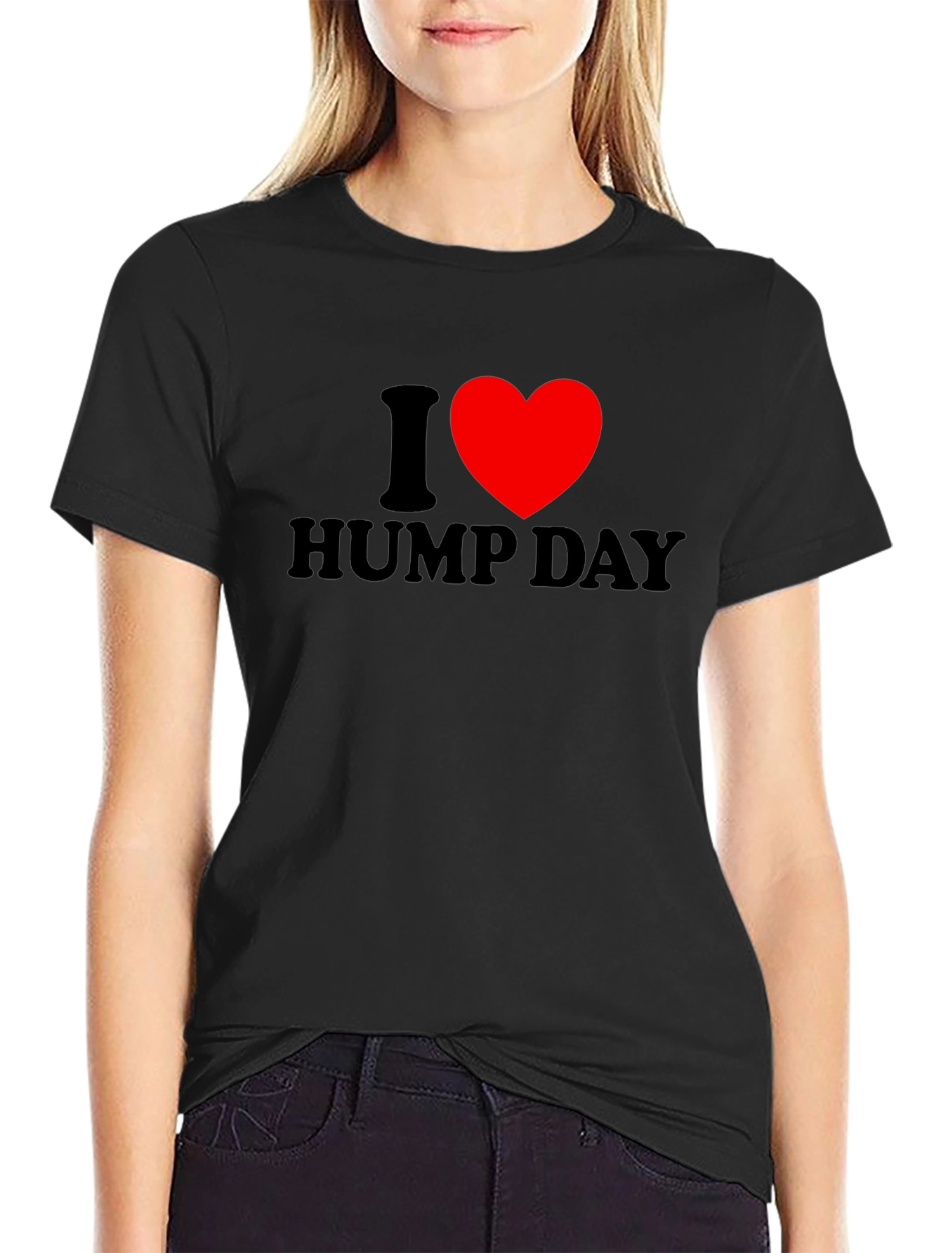 Black I Heart Hump Day T-Shirt - Black Short Sleeve view 2