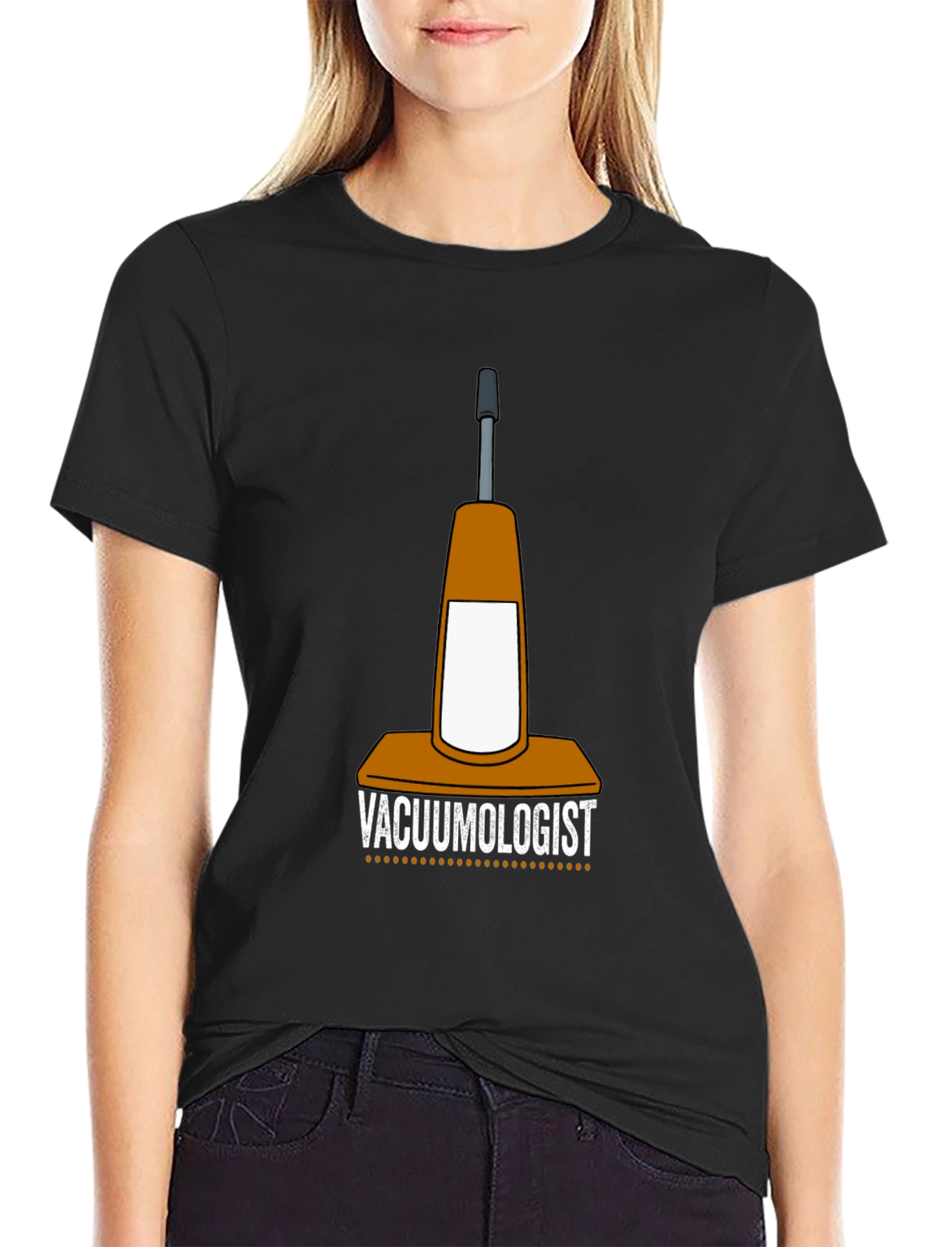 Black Vacuumologist T-Shirt - Cleaning Humor Tee view 2