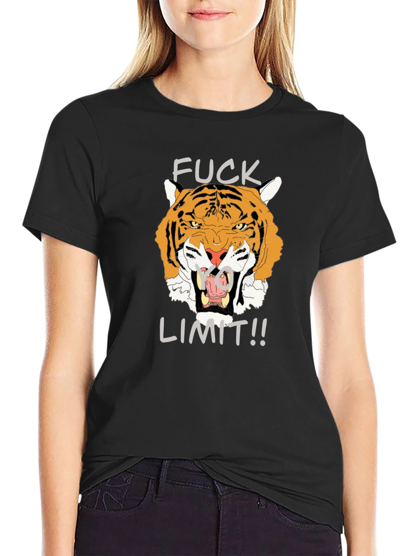 Black Tiger Graphic T-Shirt - Fuck Limit view 2