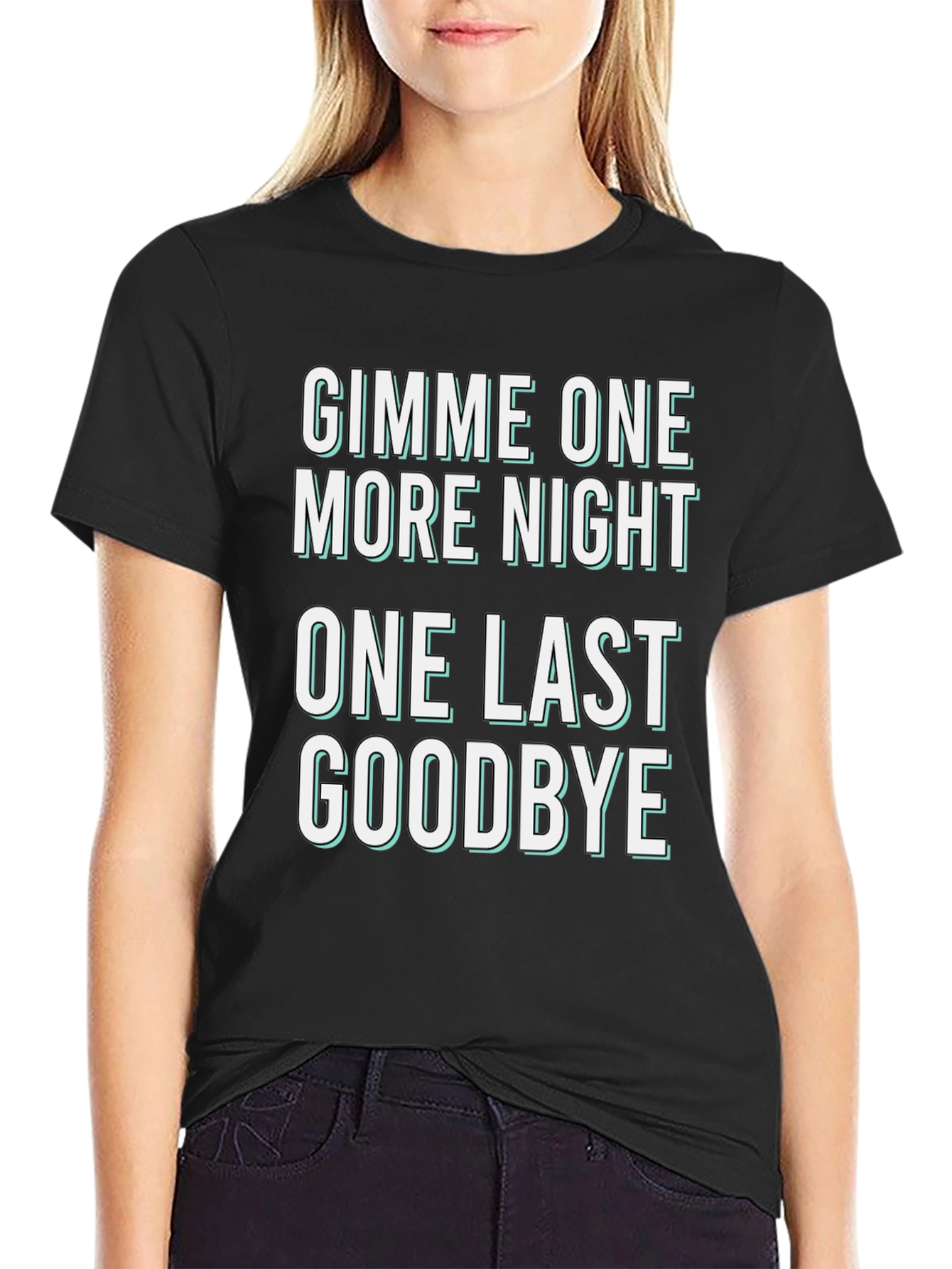 Black Gimme One More Night Graphic Tee view 2