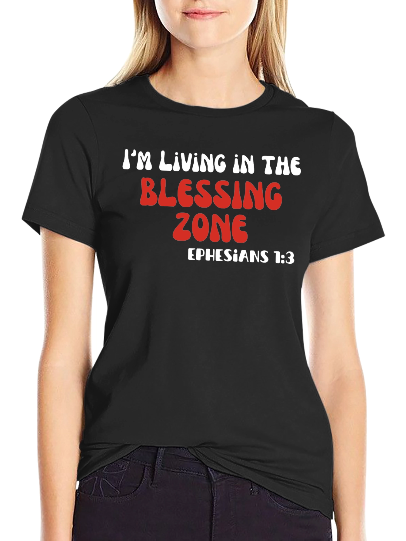 Black Blessing Zone T-Shirt - Ephesians 1:3 view 2